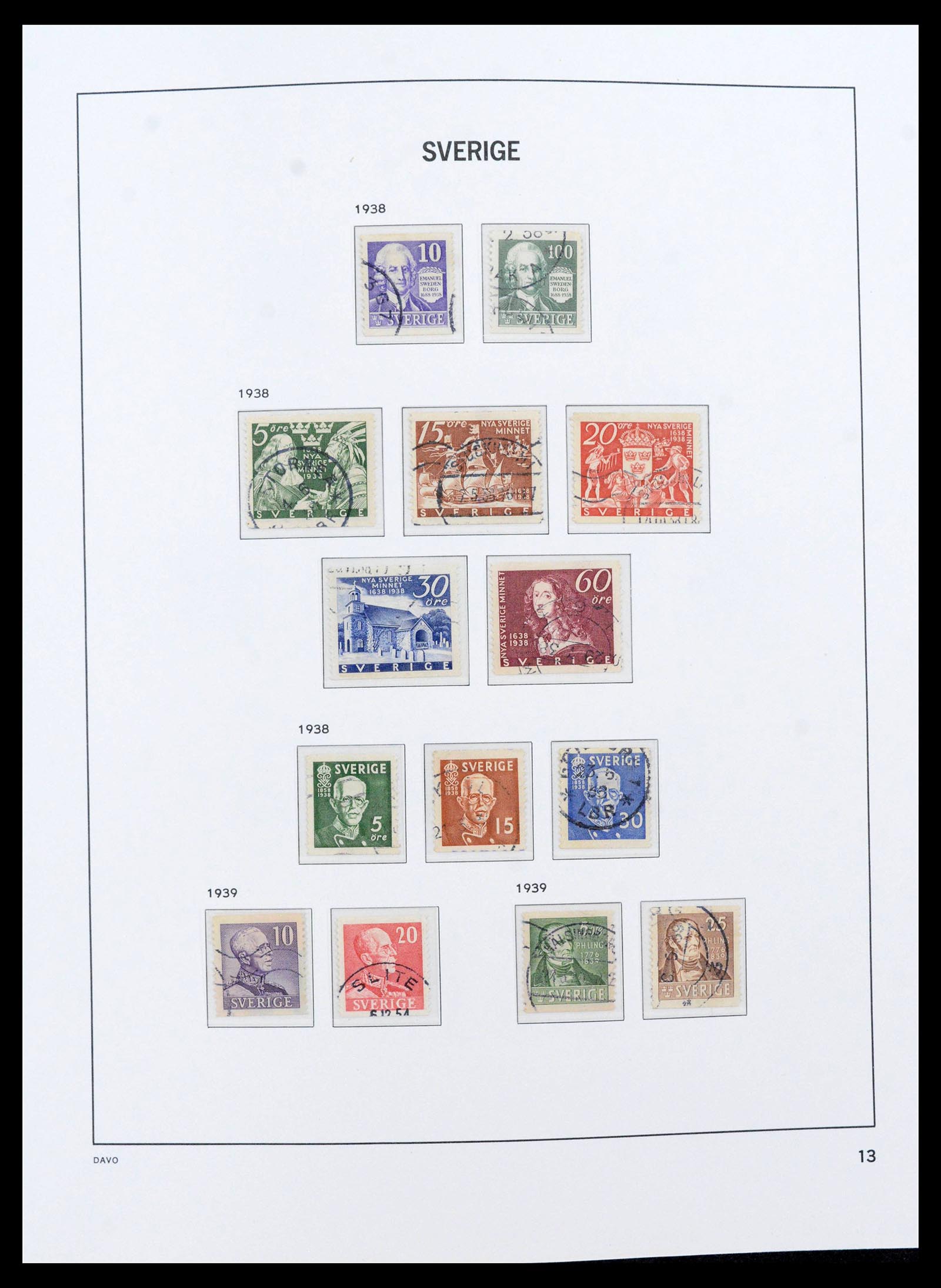 39641 0015 - Postzegelverzameling 39641 Zweden 1855-1986.