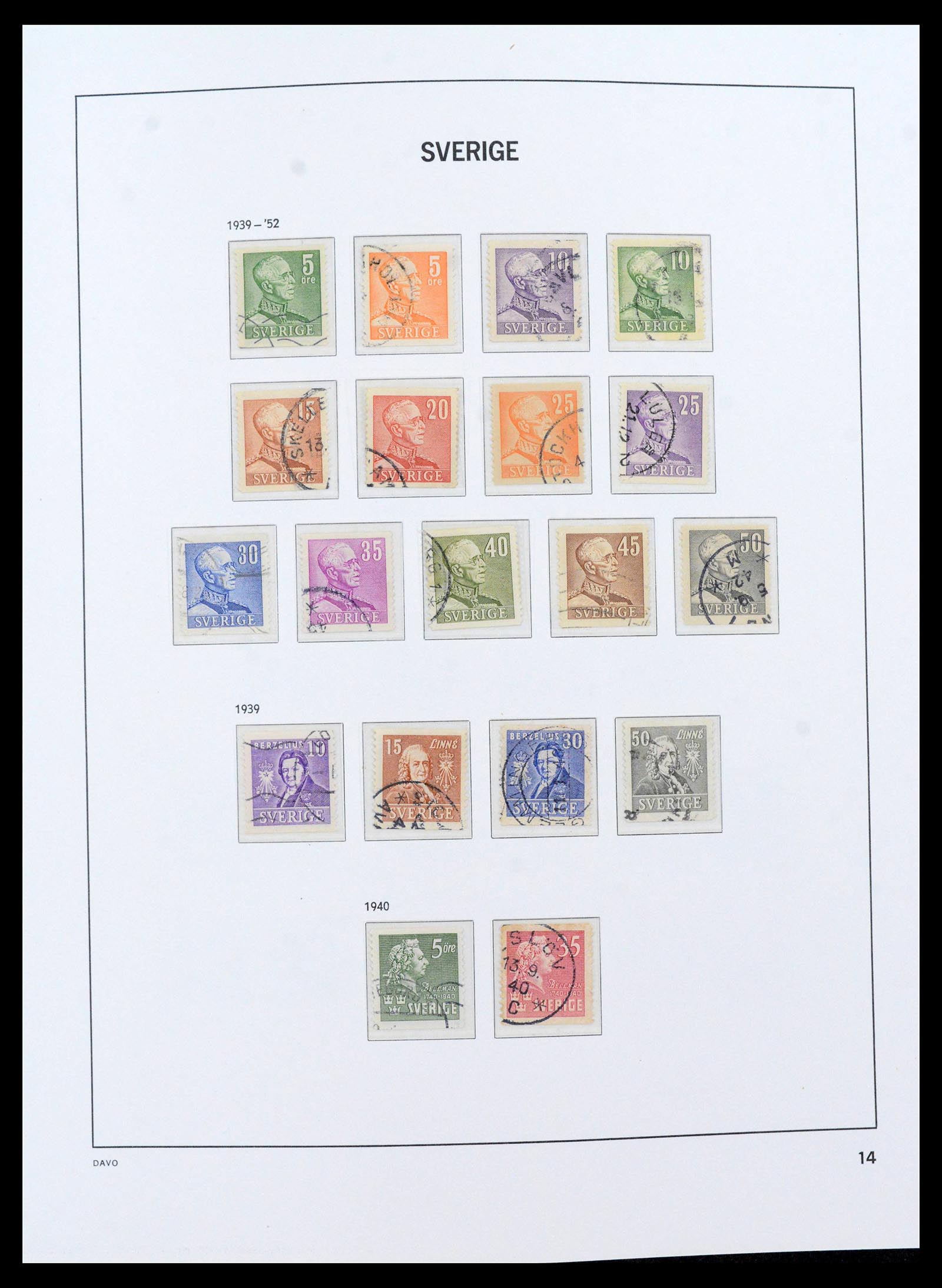 39641 0016 - Postzegelverzameling 39641 Zweden 1855-1986.