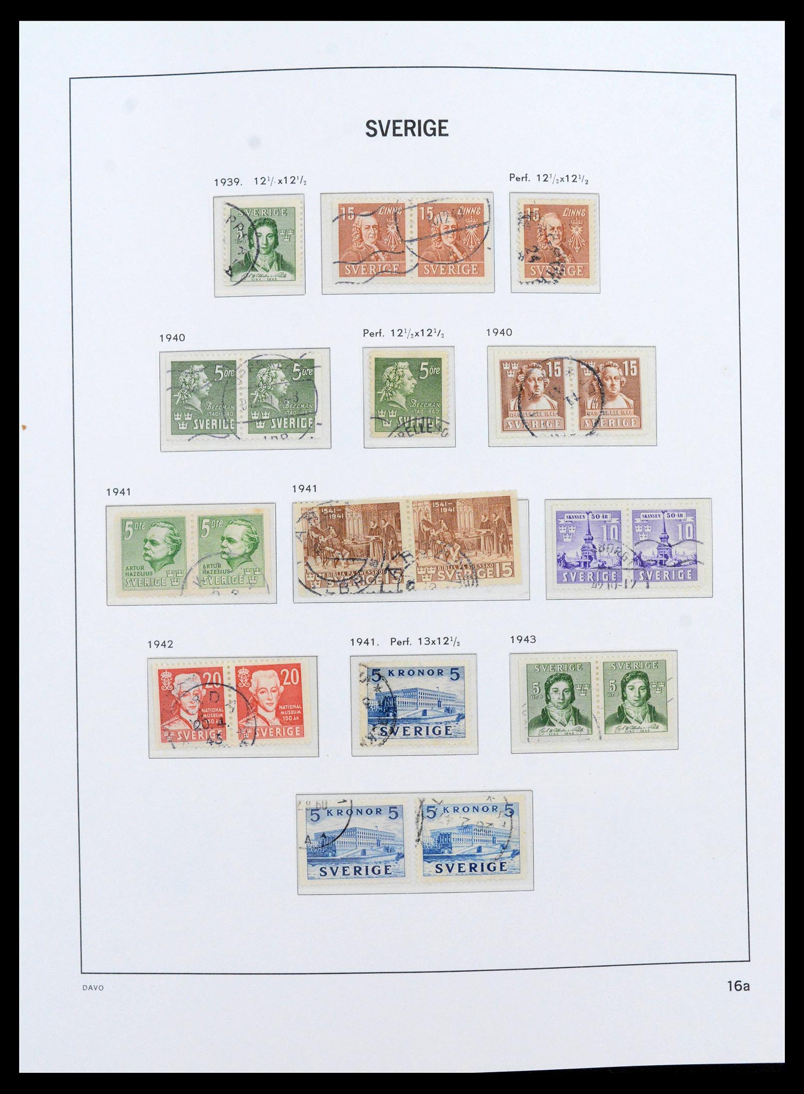 39641 0020 - Postzegelverzameling 39641 Zweden 1855-1986.