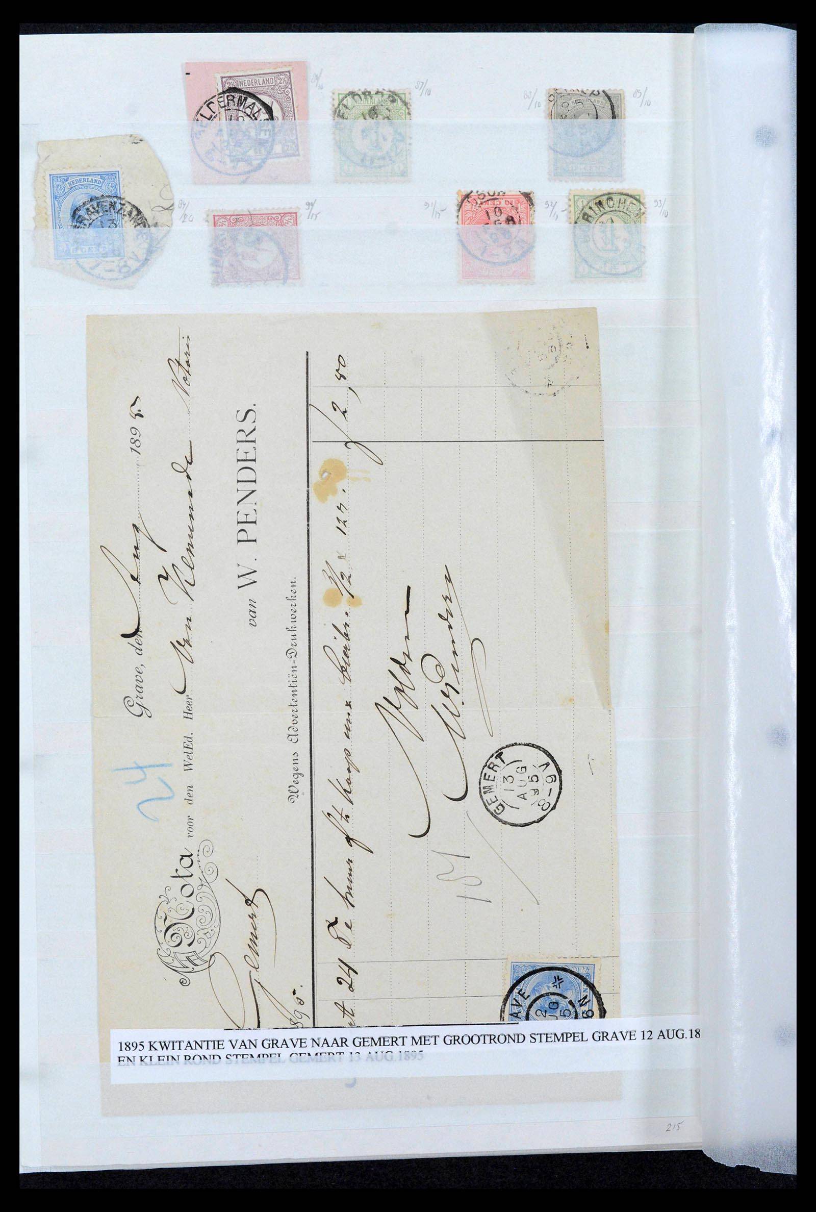 39645 0016 - Stamp collection 39645 Netherlands smallround cancels.