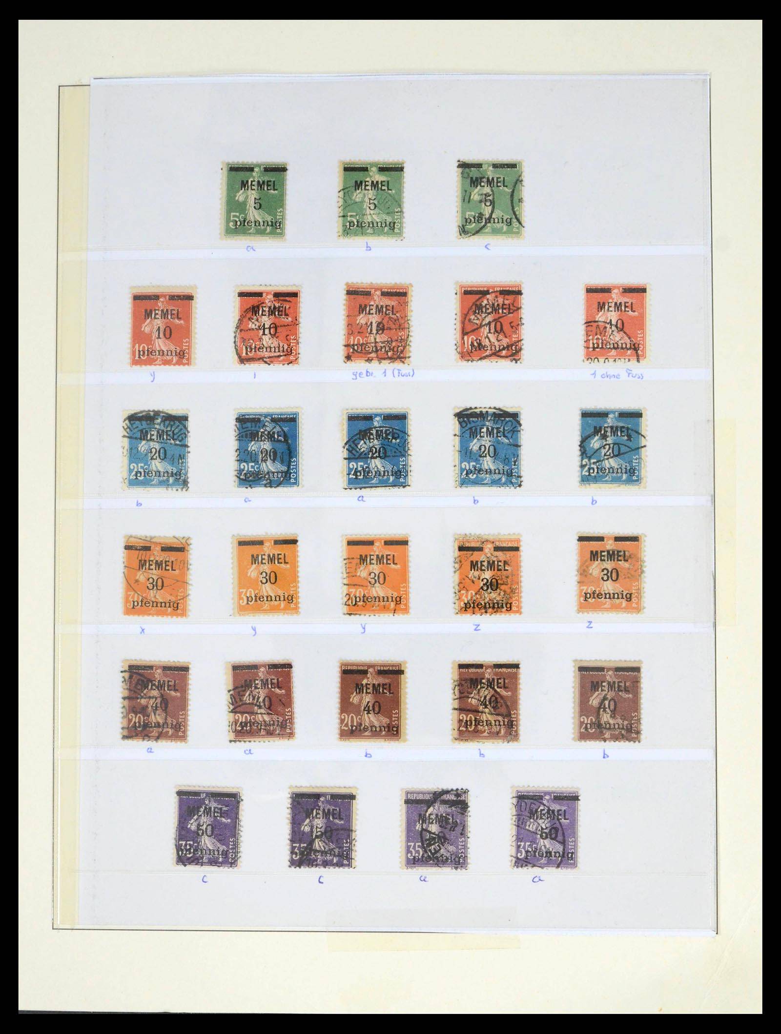 39651 0002 - Postzegelverzameling 39651 Memel 1920-1923.
