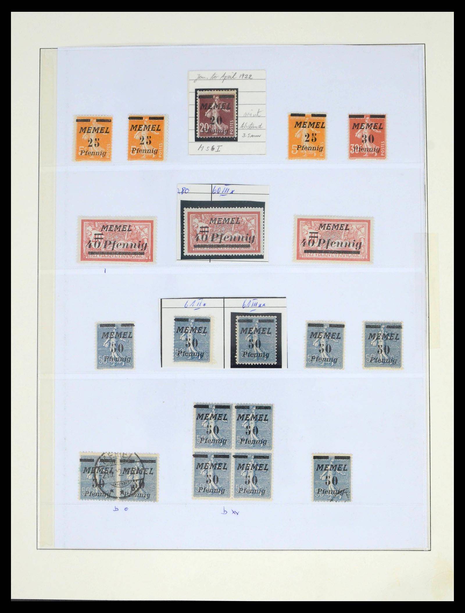 39651 0007 - Postzegelverzameling 39651 Memel 1920-1923.