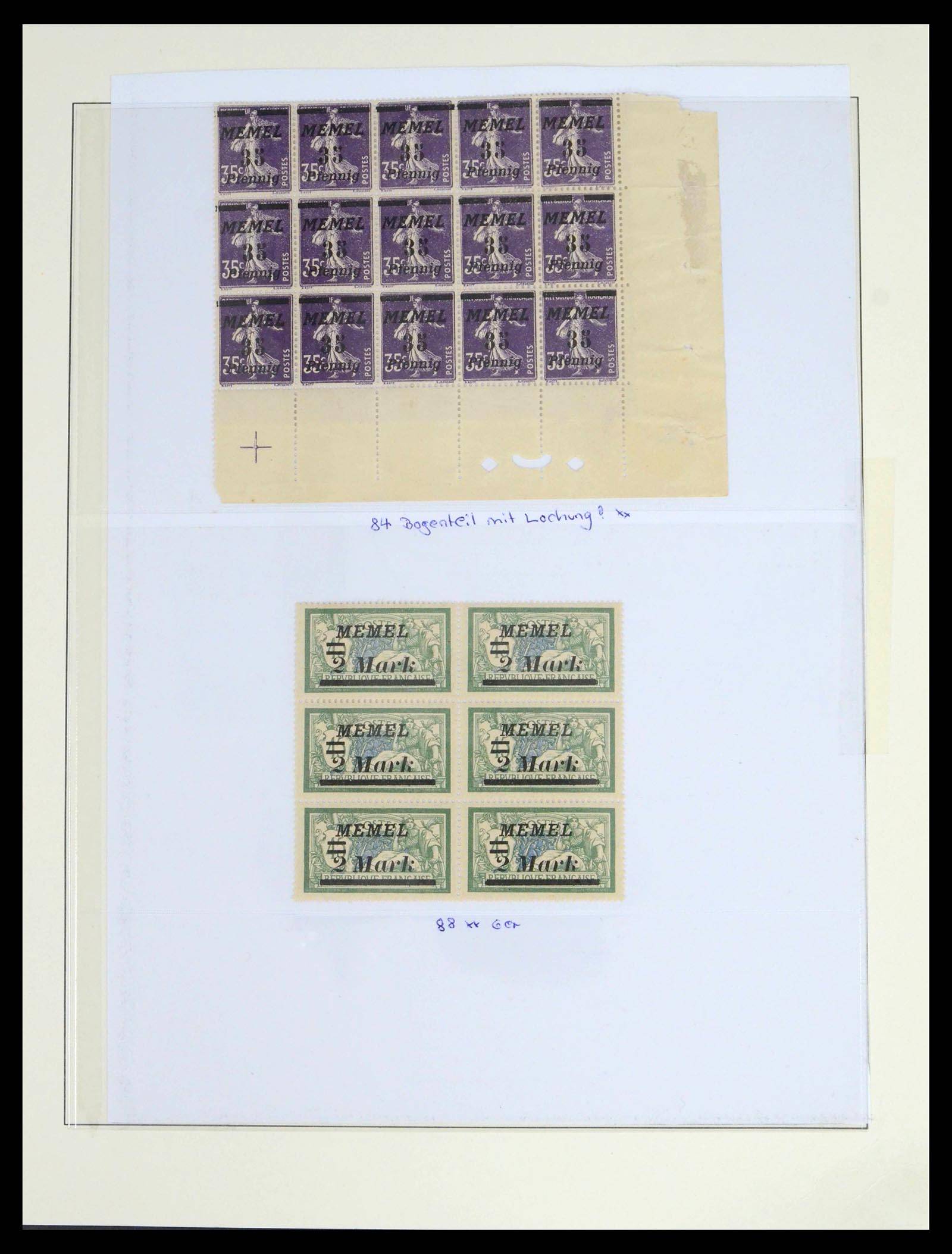 39651 0011 - Postzegelverzameling 39651 Memel 1920-1923.