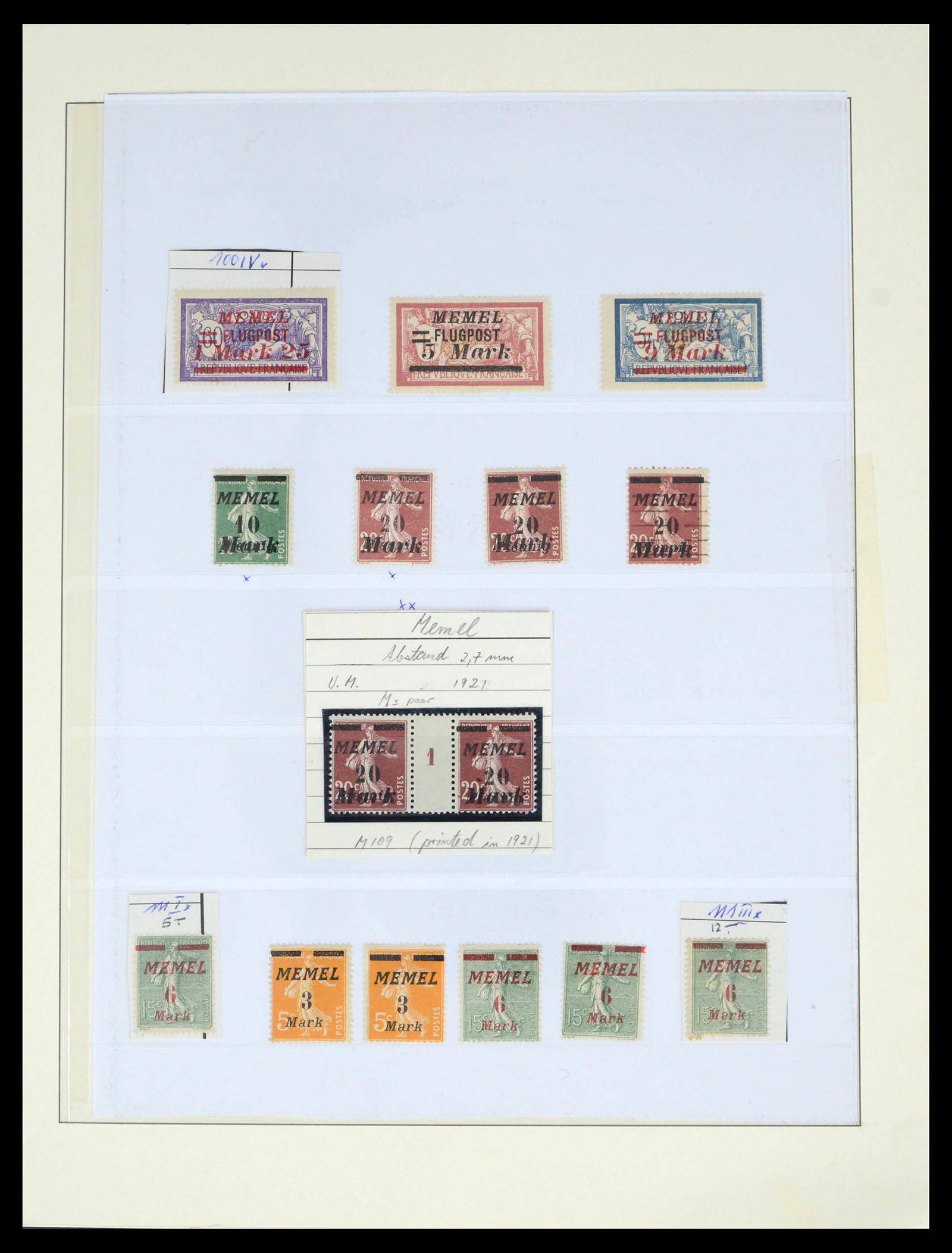 39651 0013 - Postzegelverzameling 39651 Memel 1920-1923.