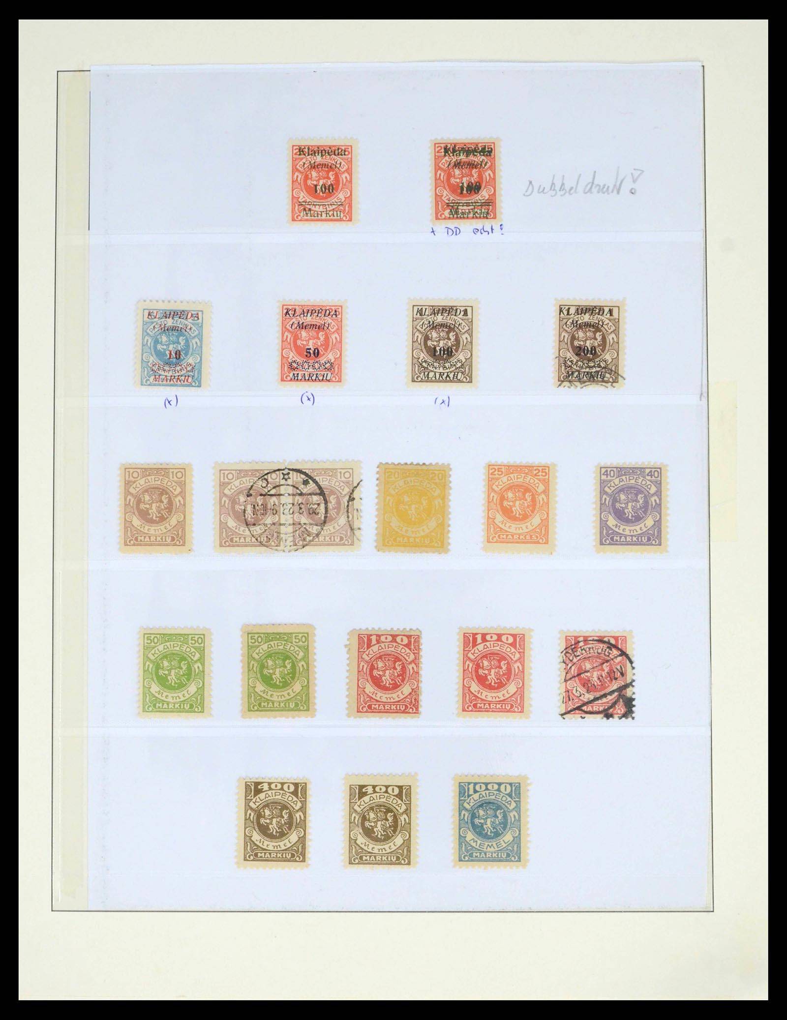 39651 0016 - Postzegelverzameling 39651 Memel 1920-1923.