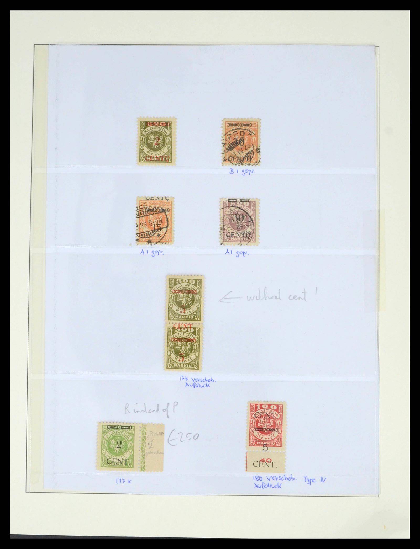 39651 0017 - Postzegelverzameling 39651 Memel 1920-1923.