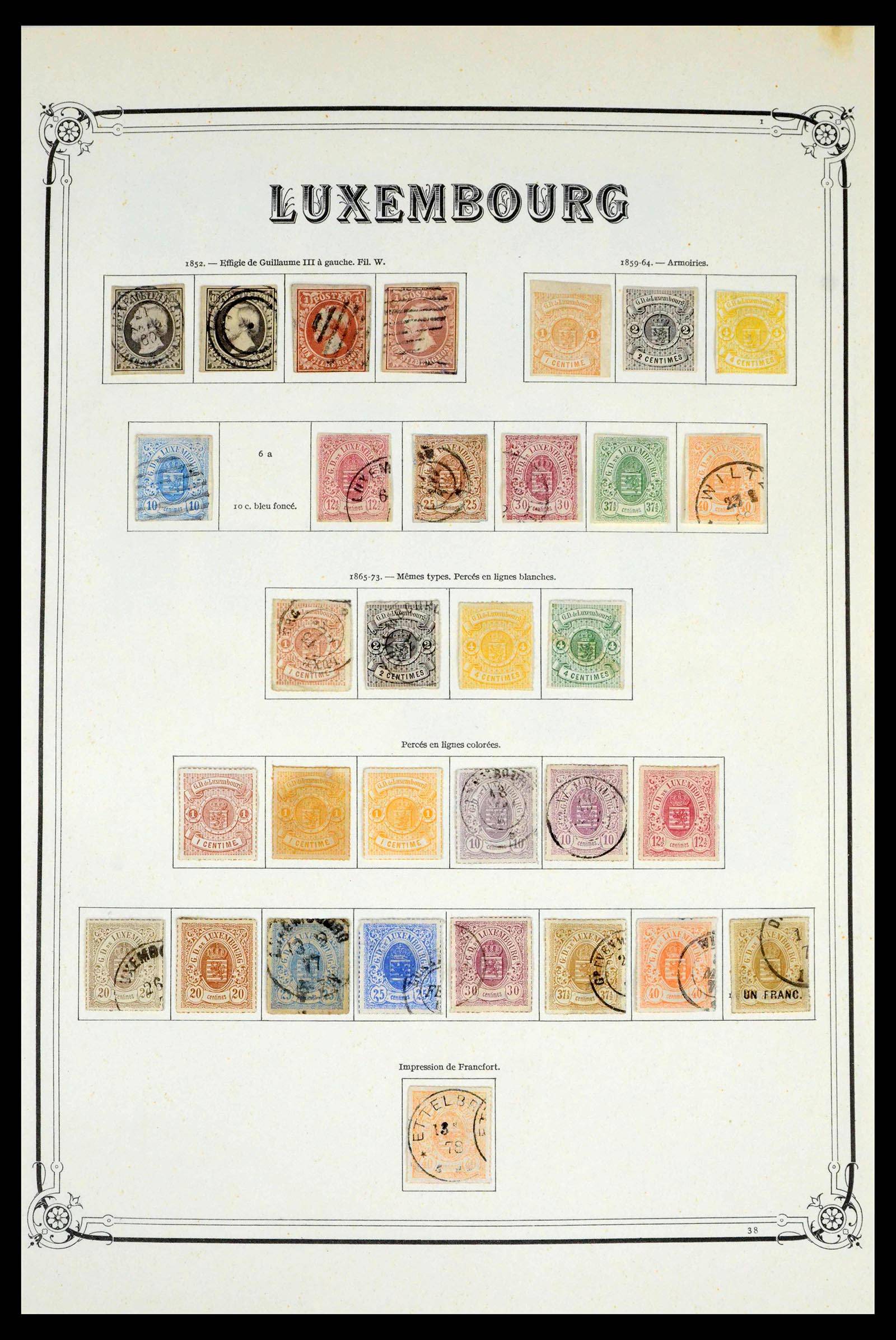 39652 0001 - Postzegelverzameling 39652 Luxemburg 1852-1975.