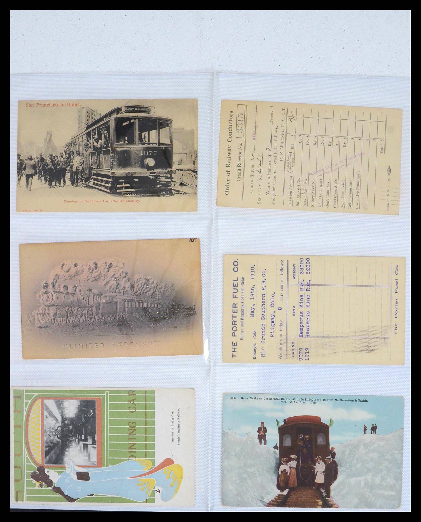 39653 0010 - Stamp collection 39653 Thematic collection Trains.