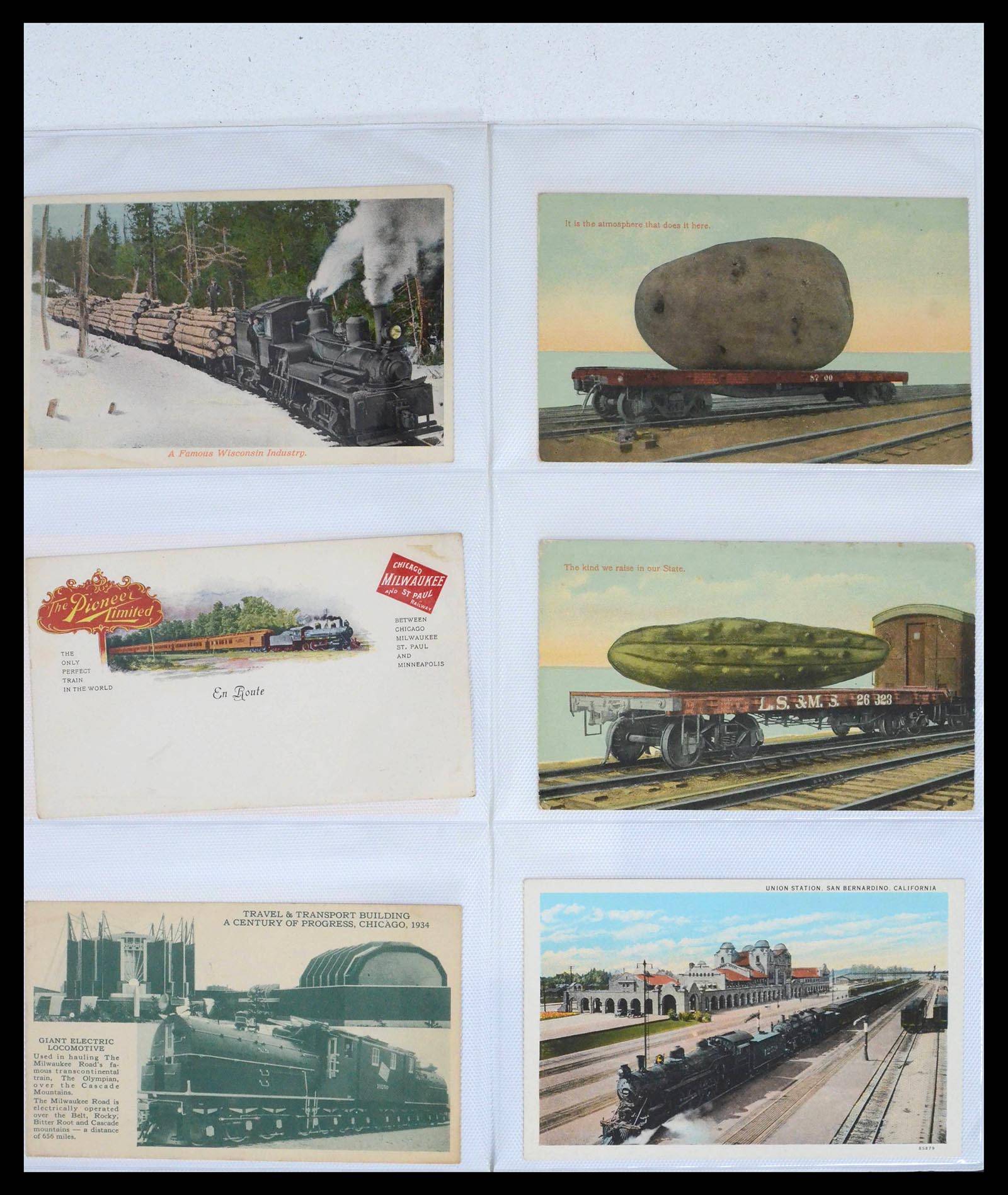 39653 0011 - Stamp collection 39653 Thematic collection Trains.