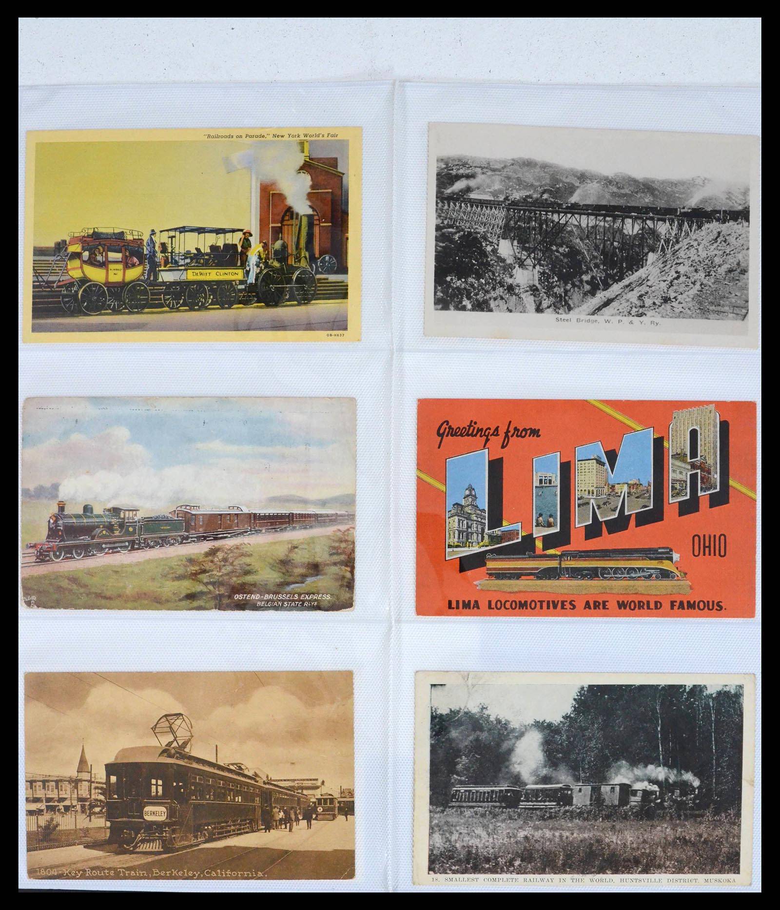 39653 0012 - Stamp collection 39653 Thematic collection Trains.