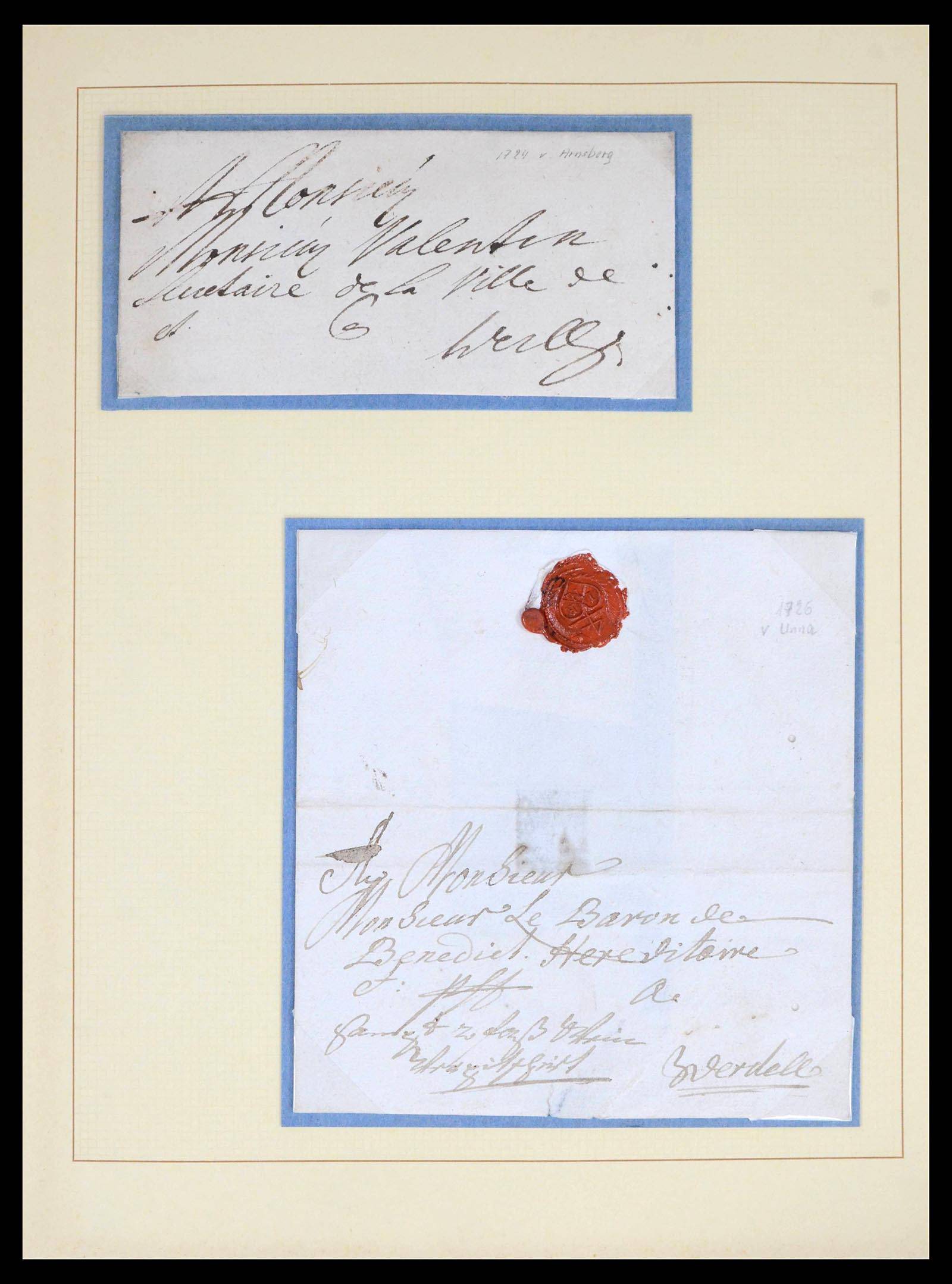 39658 0001 - Postzegelverzameling 39658 Duitsland brieven Werl 1724(!)-1890.