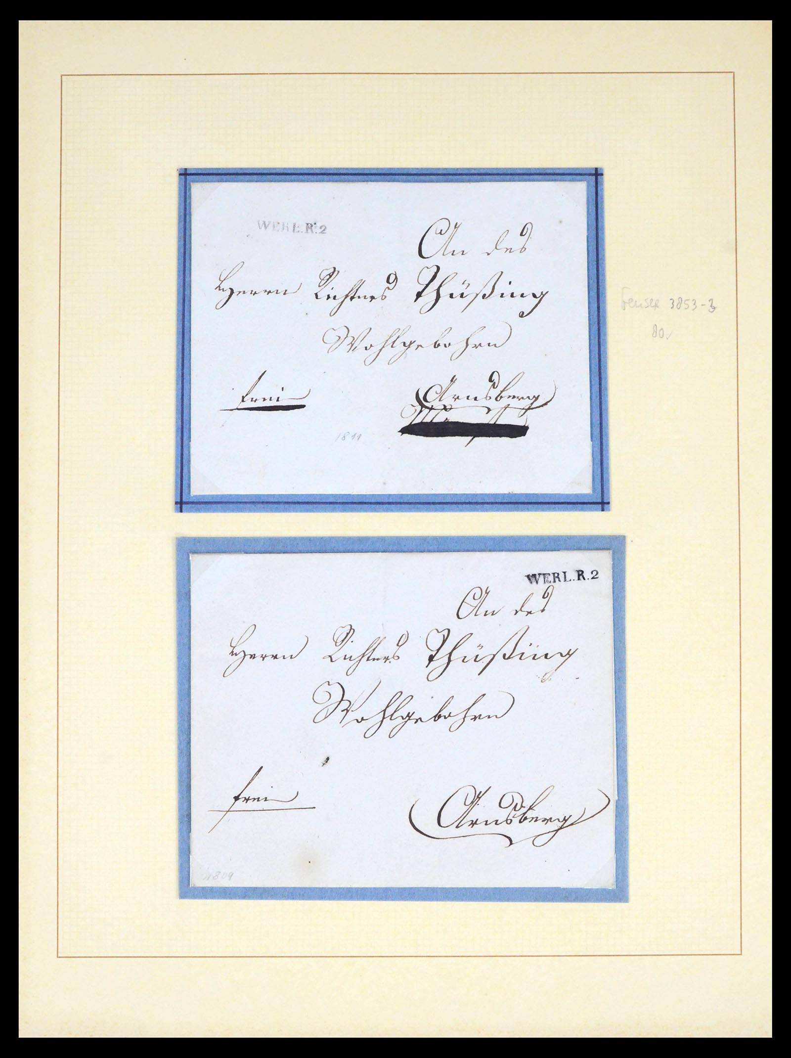 39658 0007 - Postzegelverzameling 39658 Duitsland brieven Werl 1724(!)-1890.