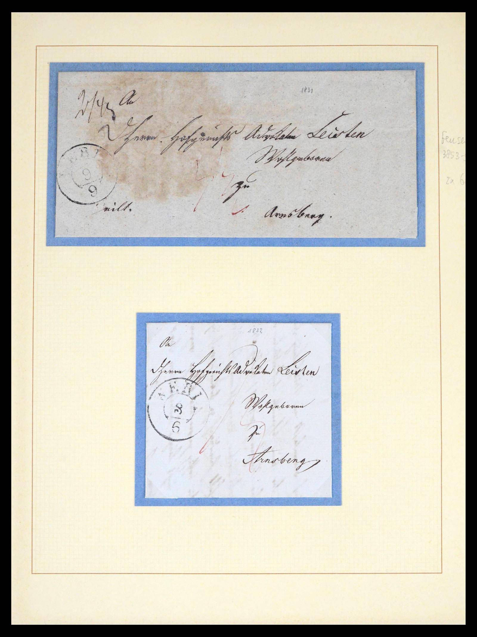 39658 0013 - Postzegelverzameling 39658 Duitsland brieven Werl 1724(!)-1890.