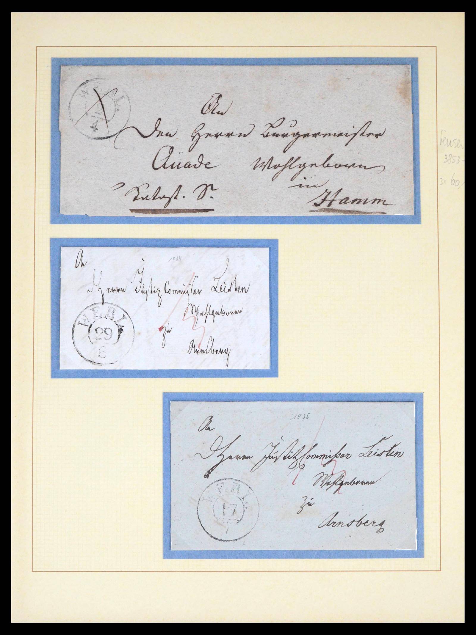 39658 0014 - Postzegelverzameling 39658 Duitsland brieven Werl 1724(!)-1890.
