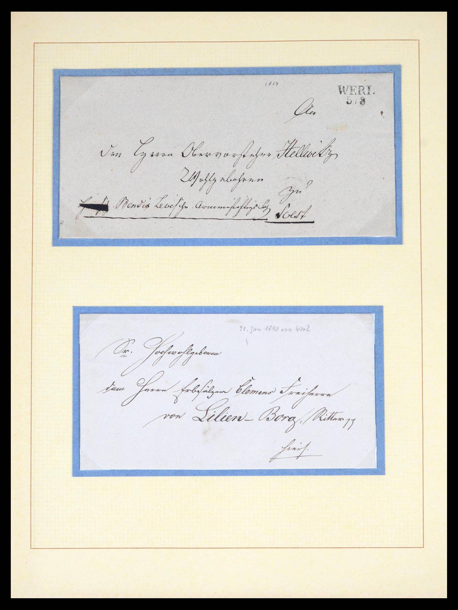 39658 0016 - Postzegelverzameling 39658 Duitsland brieven Werl 1724(!)-1890.