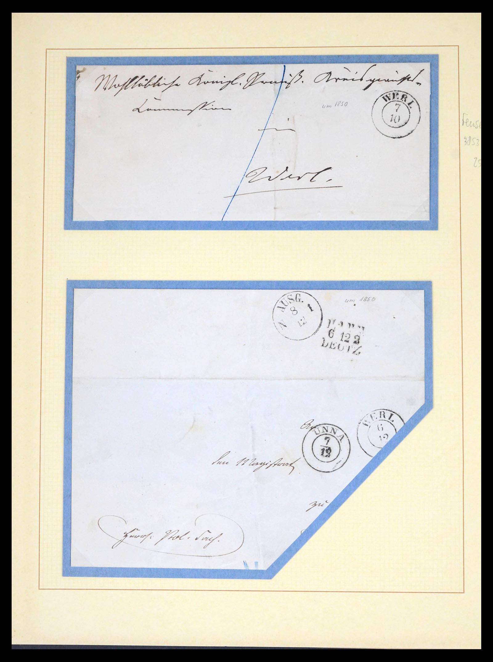 39658 0019 - Postzegelverzameling 39658 Duitsland brieven Werl 1724(!)-1890.