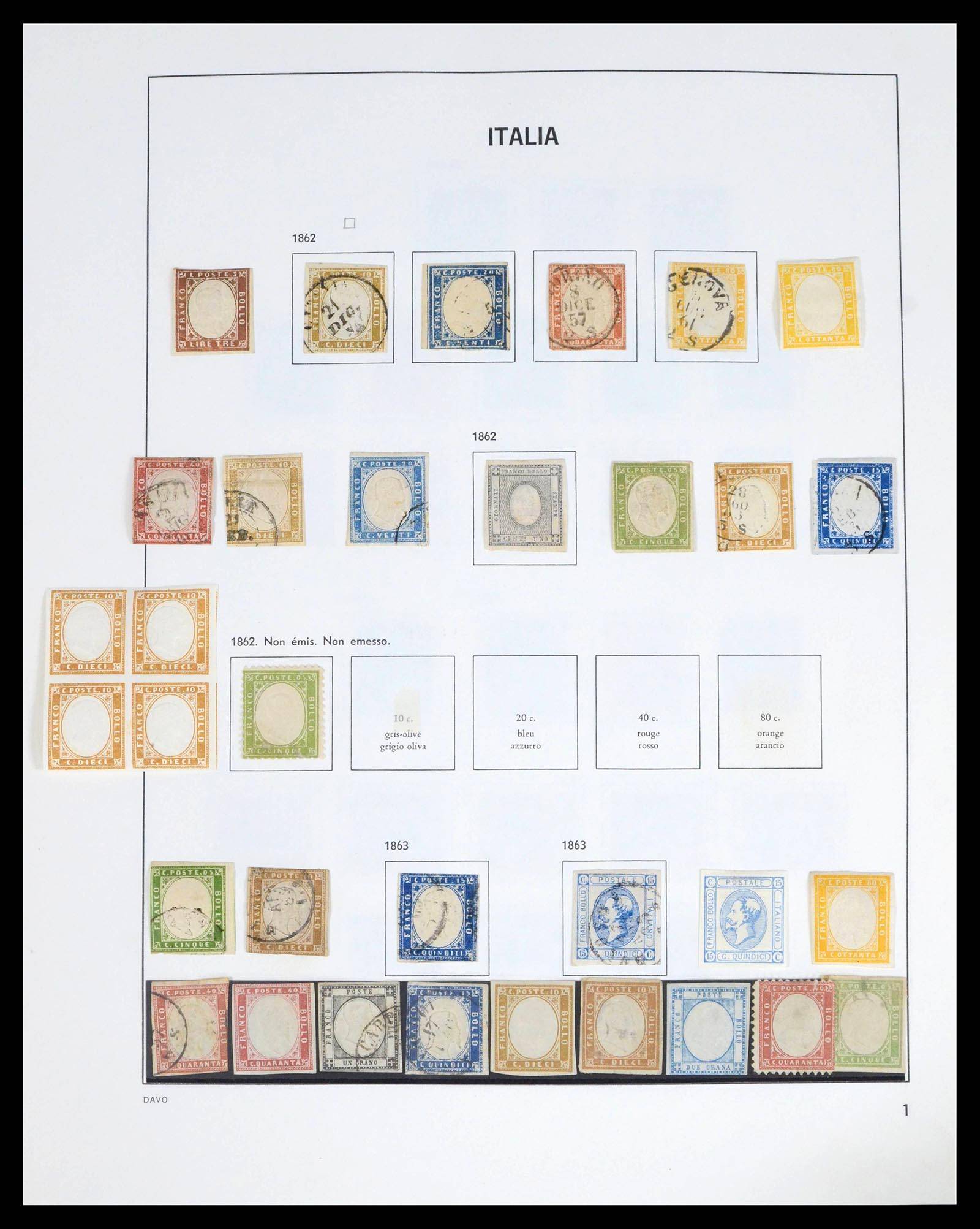 39666 0001 - Postzegelverzameling 39666 Italië 1862-2013.