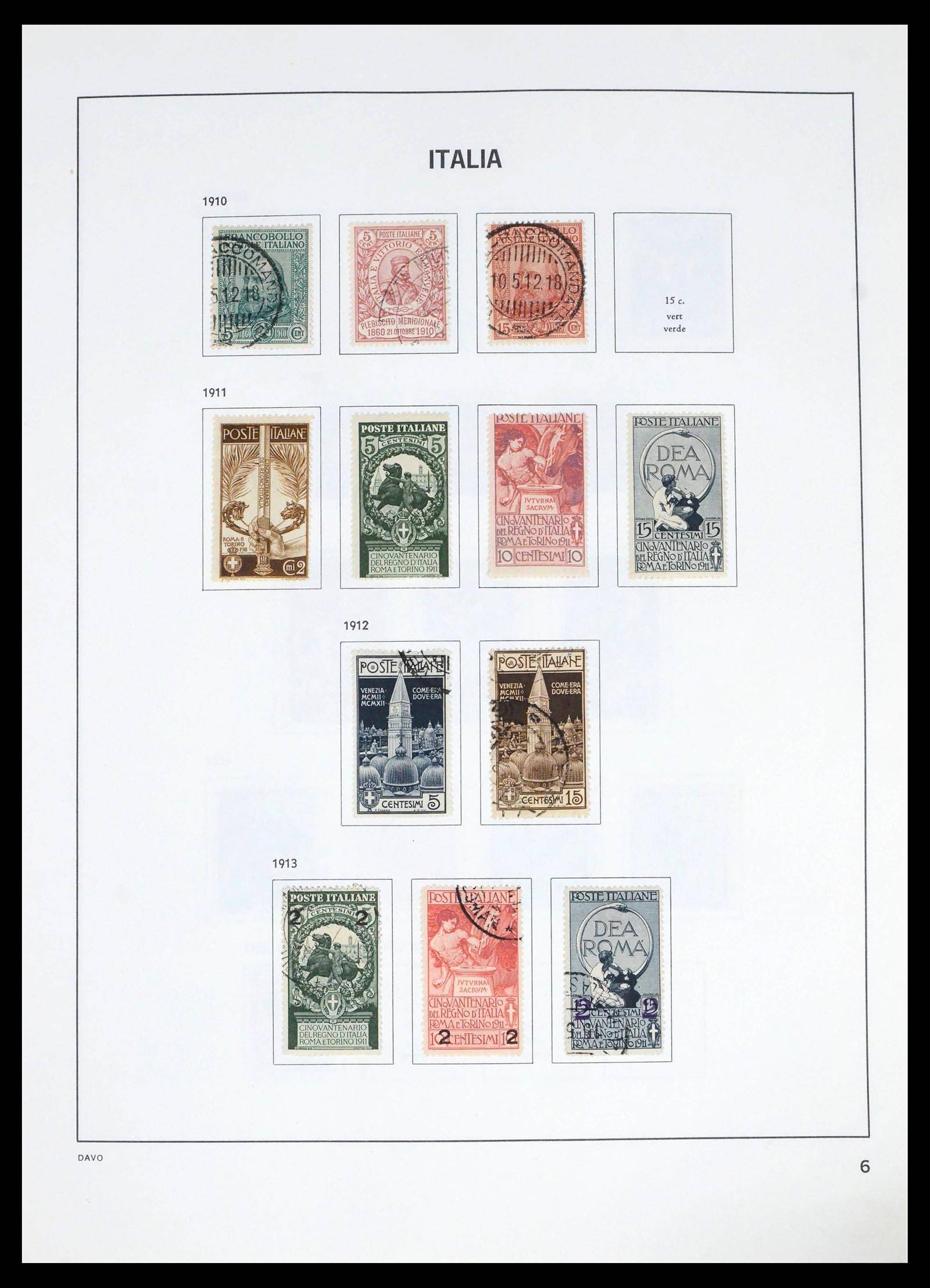 39666 0006 - Postzegelverzameling 39666 Italië 1862-2013.