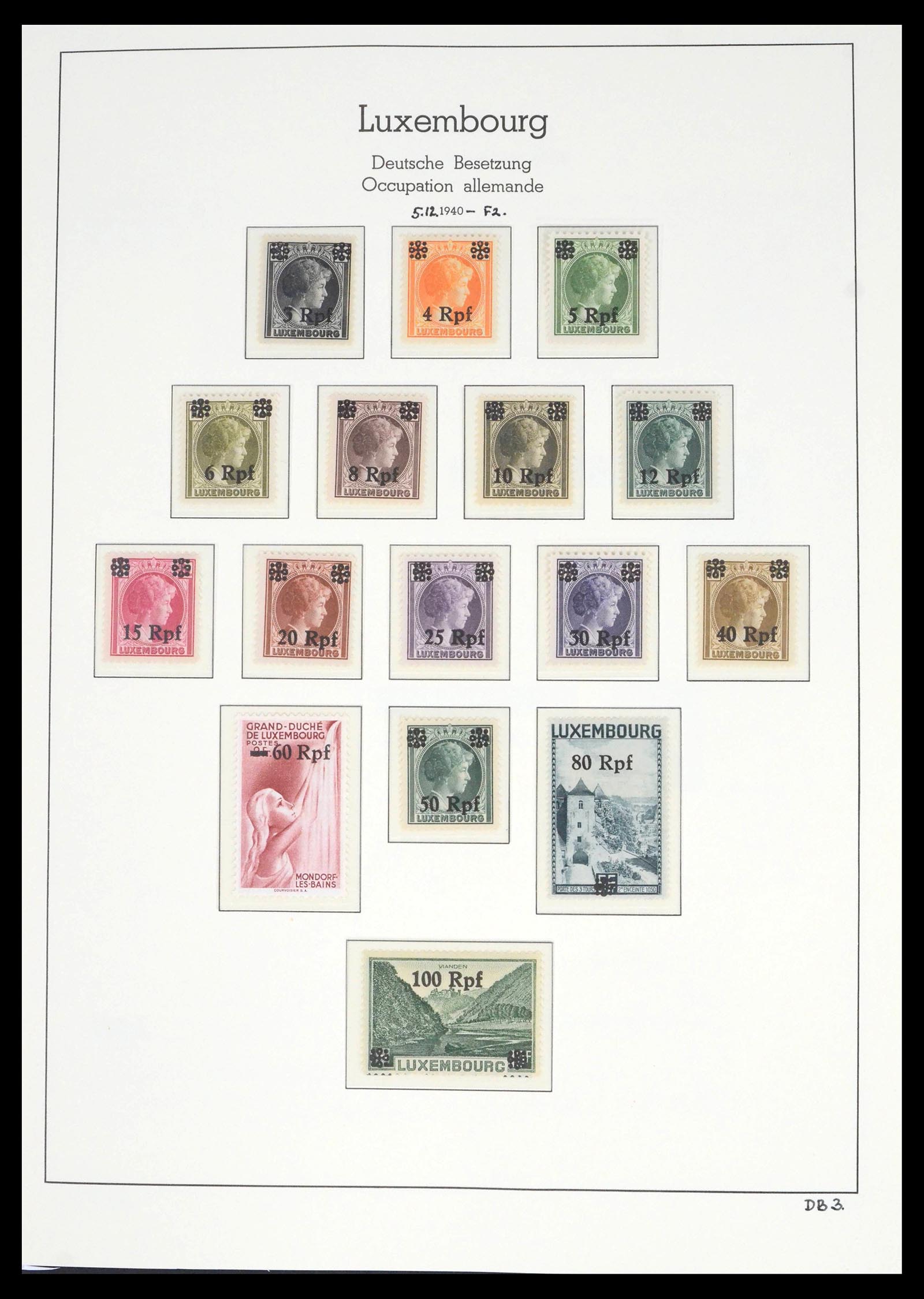 39673 0003 - Postzegelverzameling 39673 Duitse bezetting Luxemburg 1940-1944.