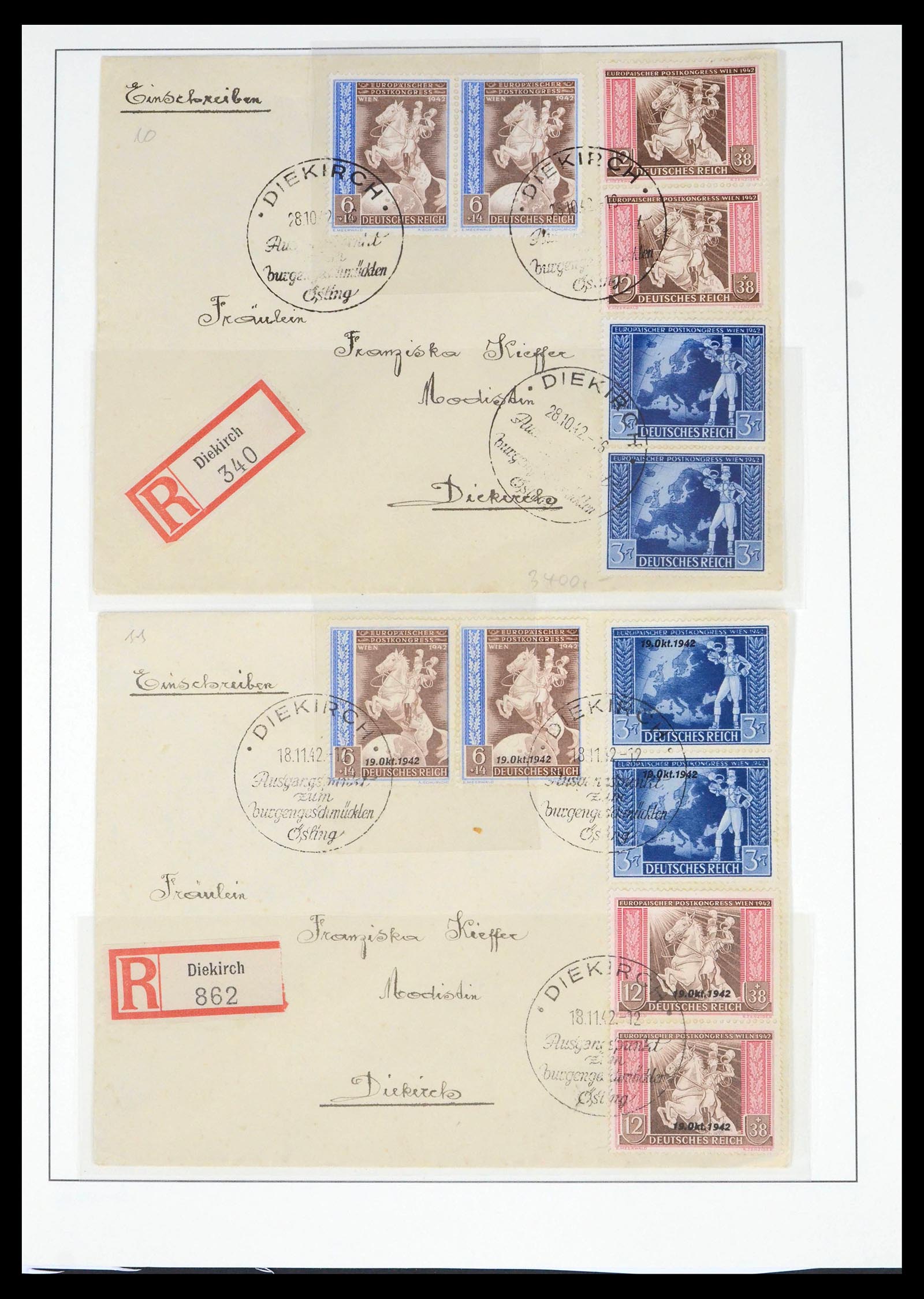 39673 0010 - Postzegelverzameling 39673 Duitse bezetting Luxemburg 1940-1944.