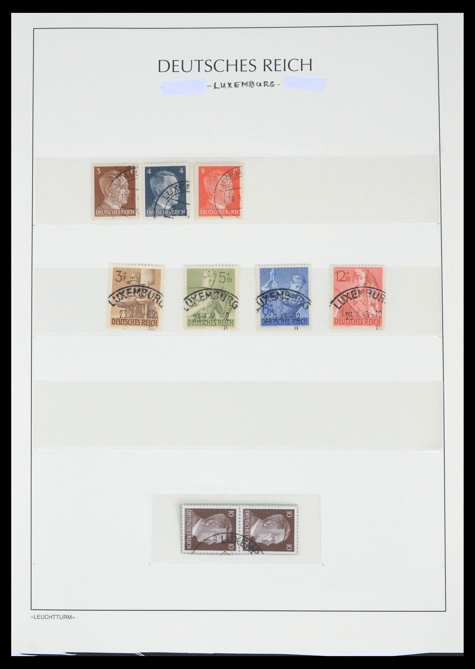 39673 0011 - Postzegelverzameling 39673 Duitse bezetting Luxemburg 1940-1944.