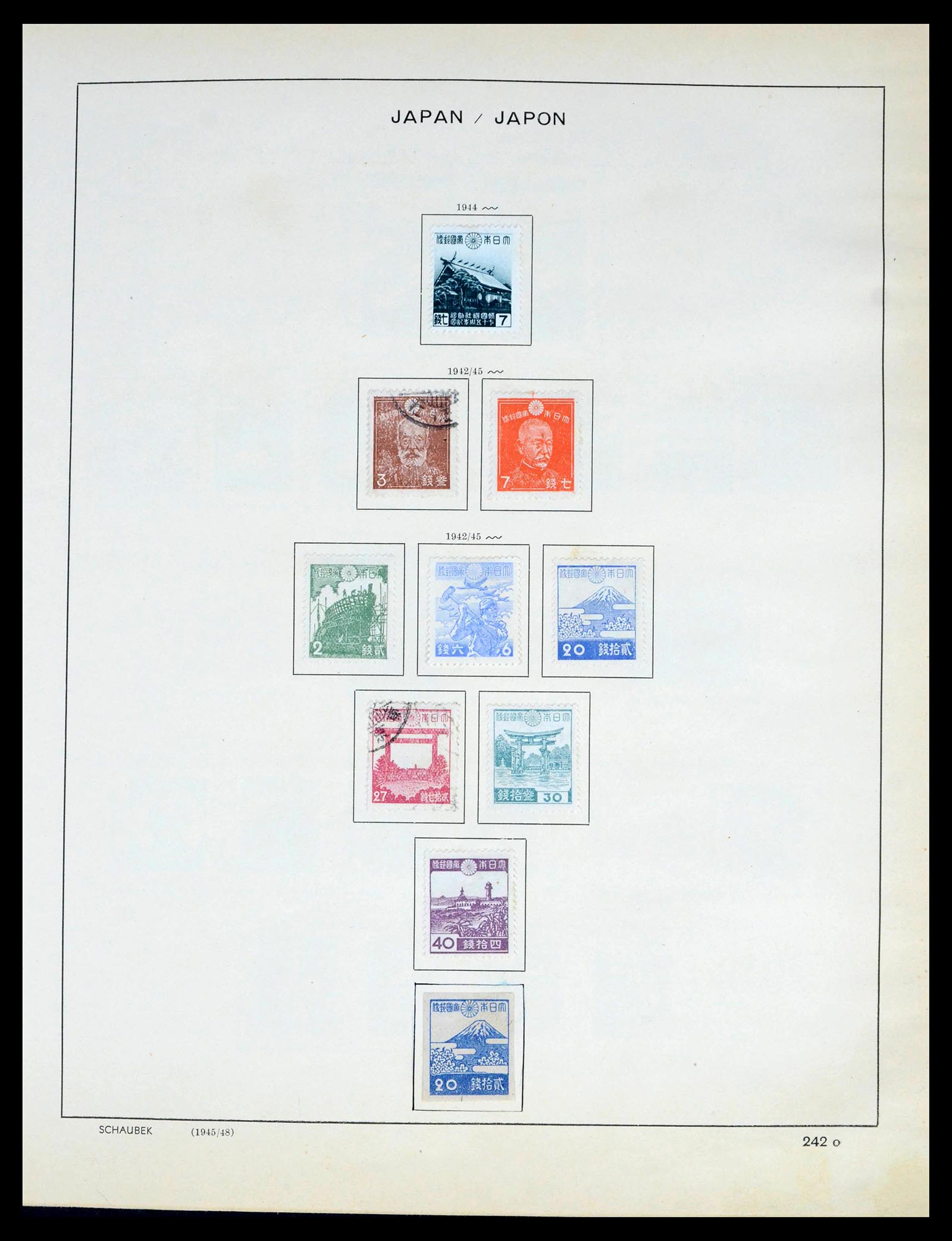 39680 0006 - Postzegelverzameling 39680 Japan 1874-1956.