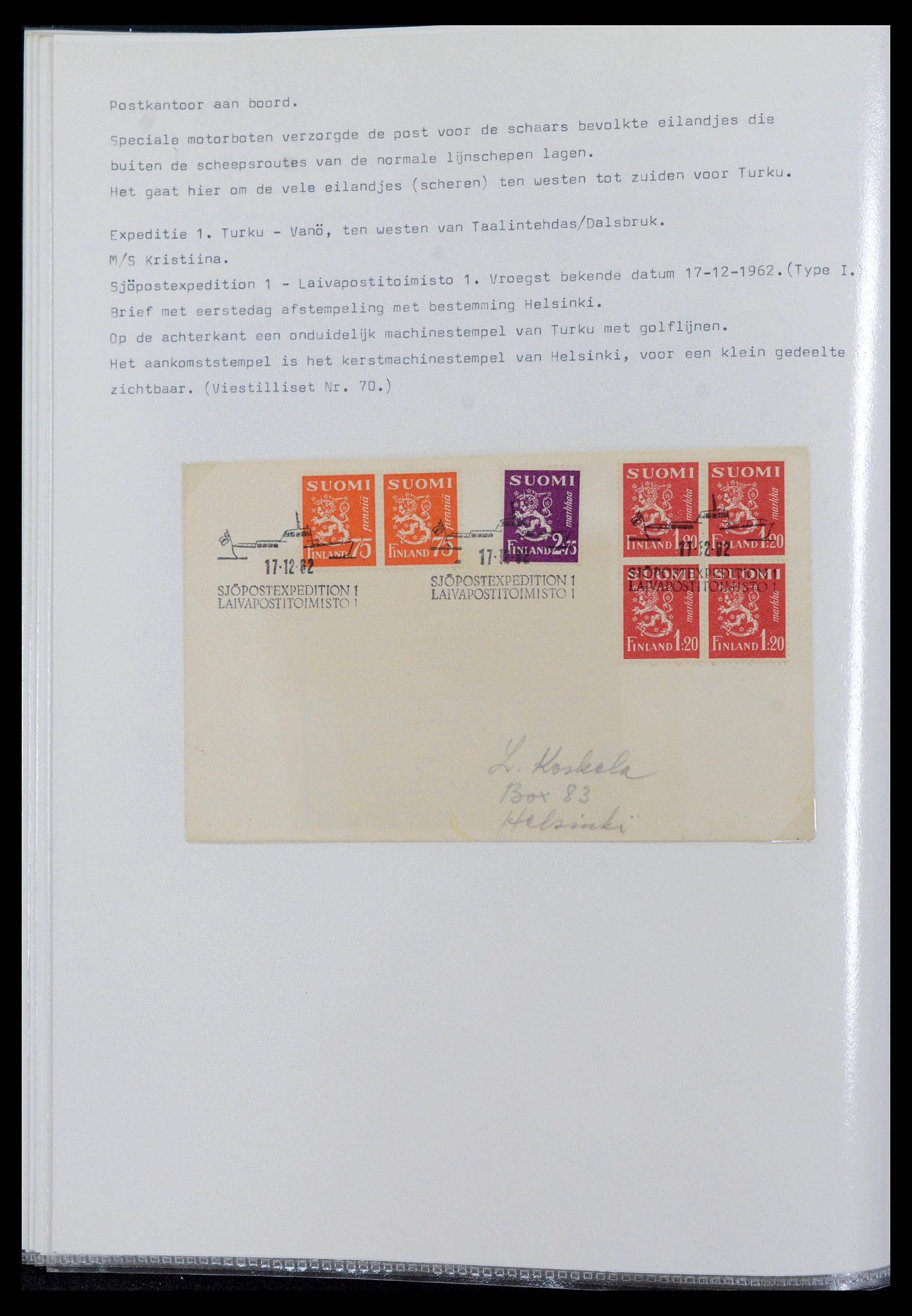 39681 0010 - Postzegelverzameling 39681 Finland scheepsstempels 1878-1980.