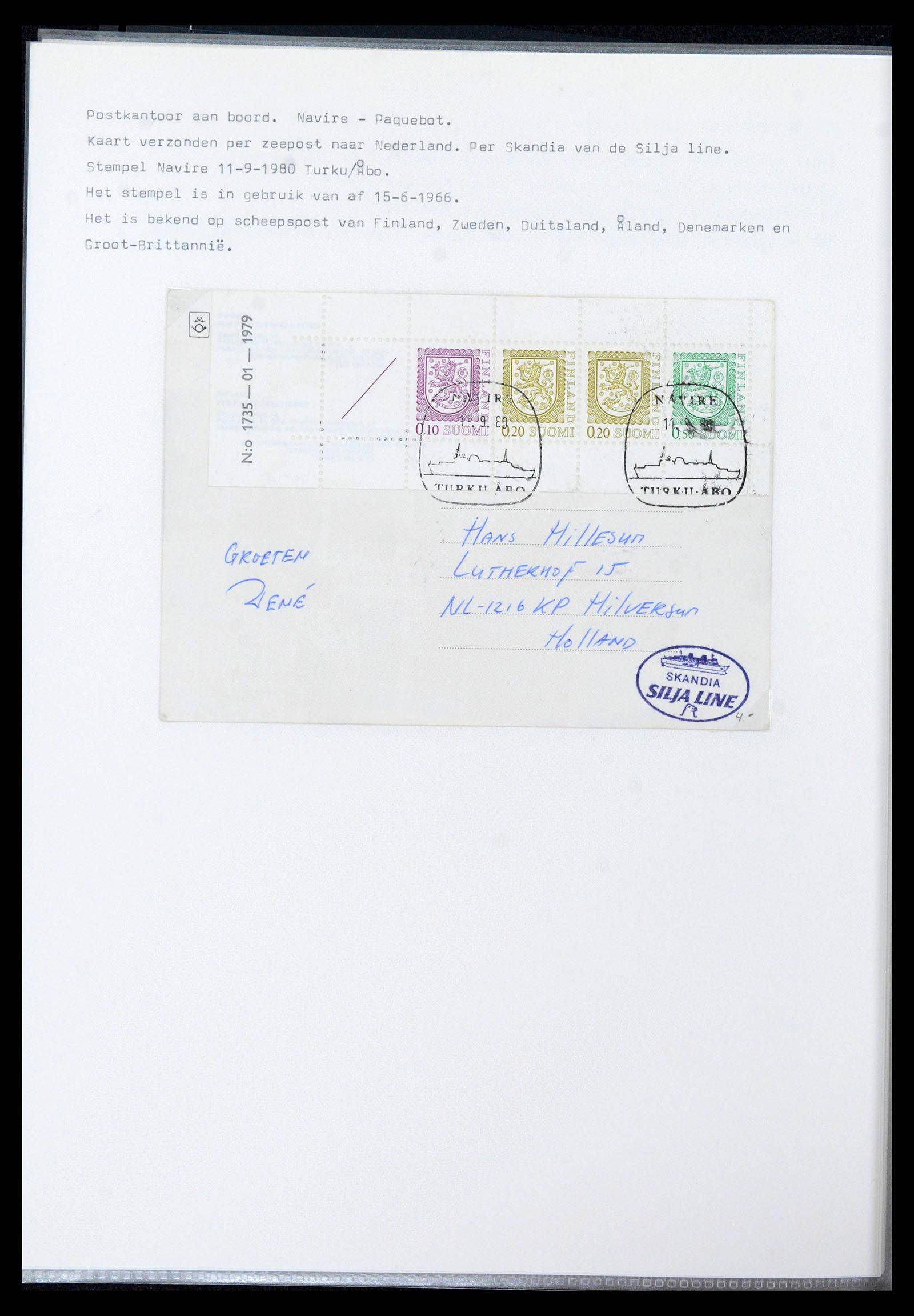 39681 0016 - Postzegelverzameling 39681 Finland scheepsstempels 1878-1980.