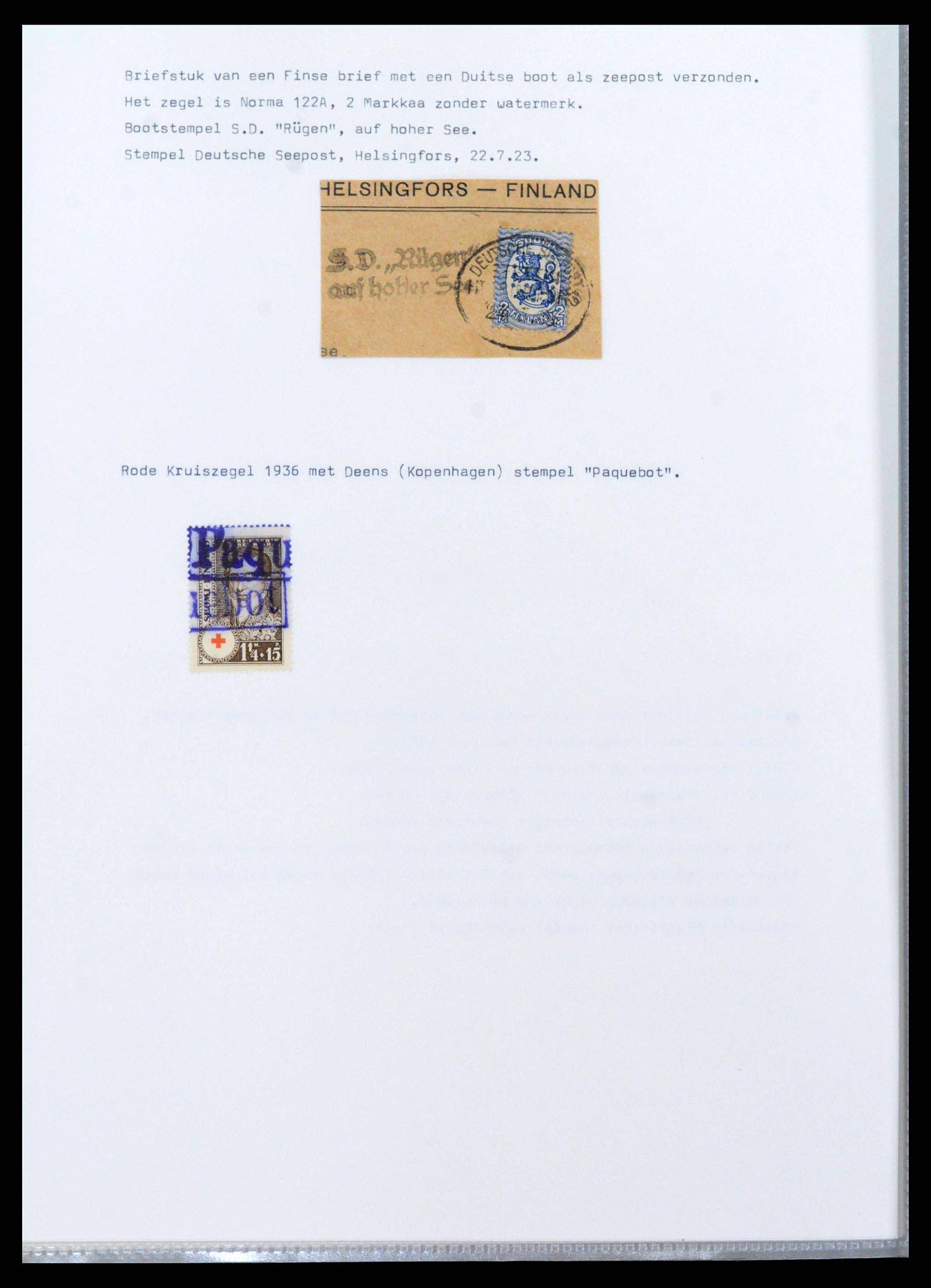 39681 0019 - Postzegelverzameling 39681 Finland scheepsstempels 1878-1980.