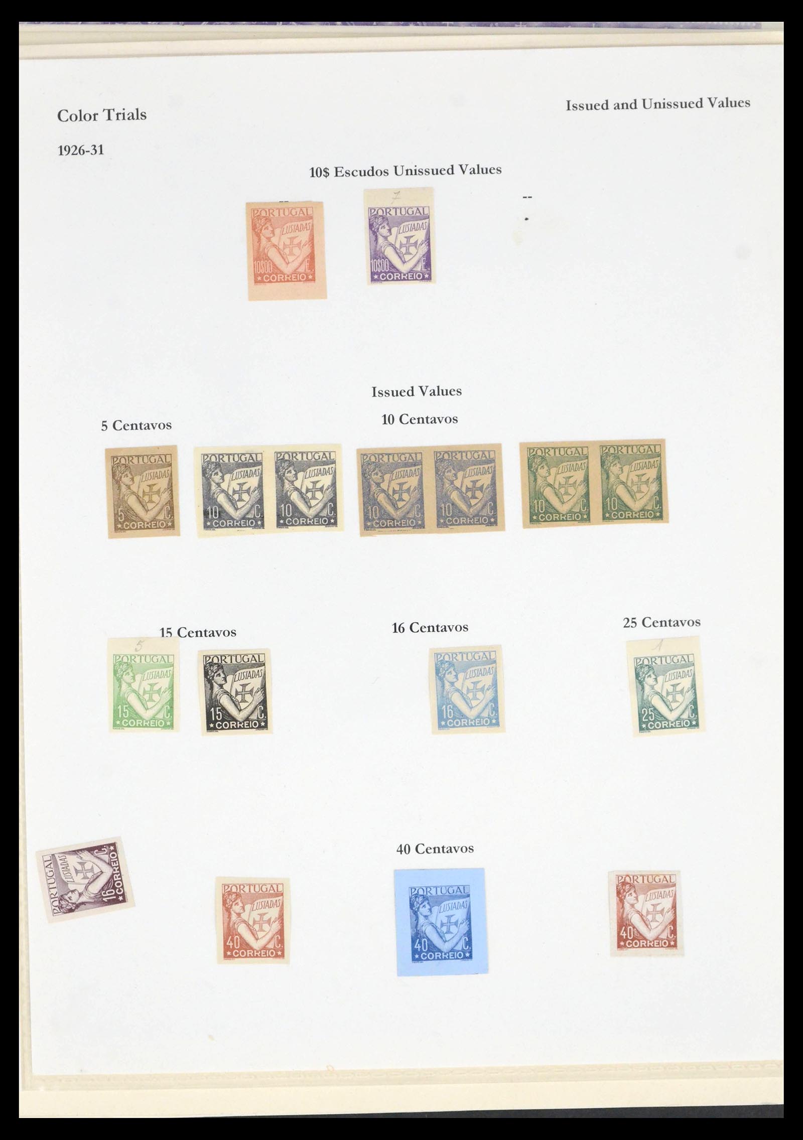 39690 0004 - Postzegelverzameling 39690 Portugal top/proeven/variëteiten 1853-1980