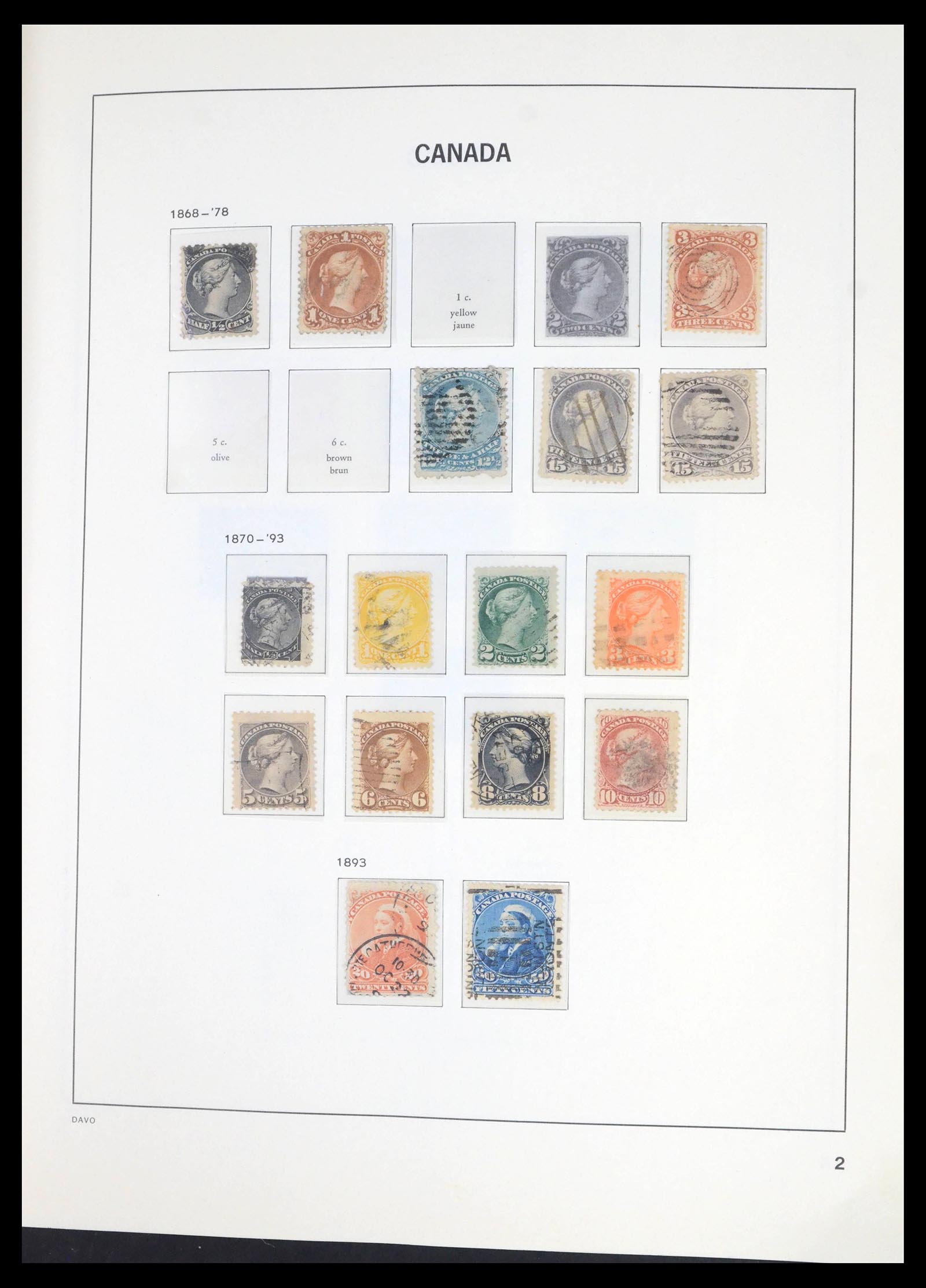 39694 0002 - Postzegelverzameling 39694 Canada 1859-1983.