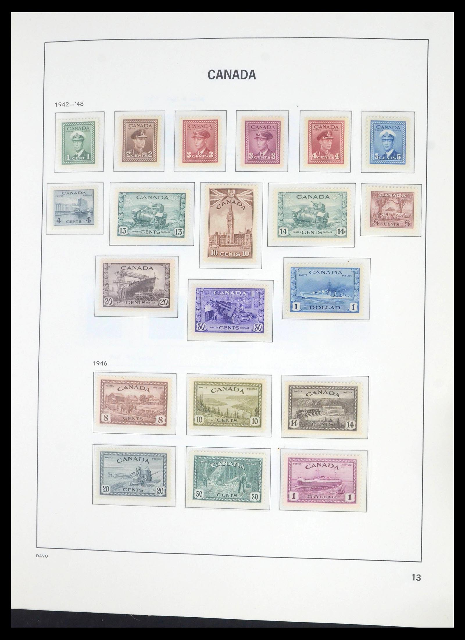 39694 0016 - Postzegelverzameling 39694 Canada 1859-1983.