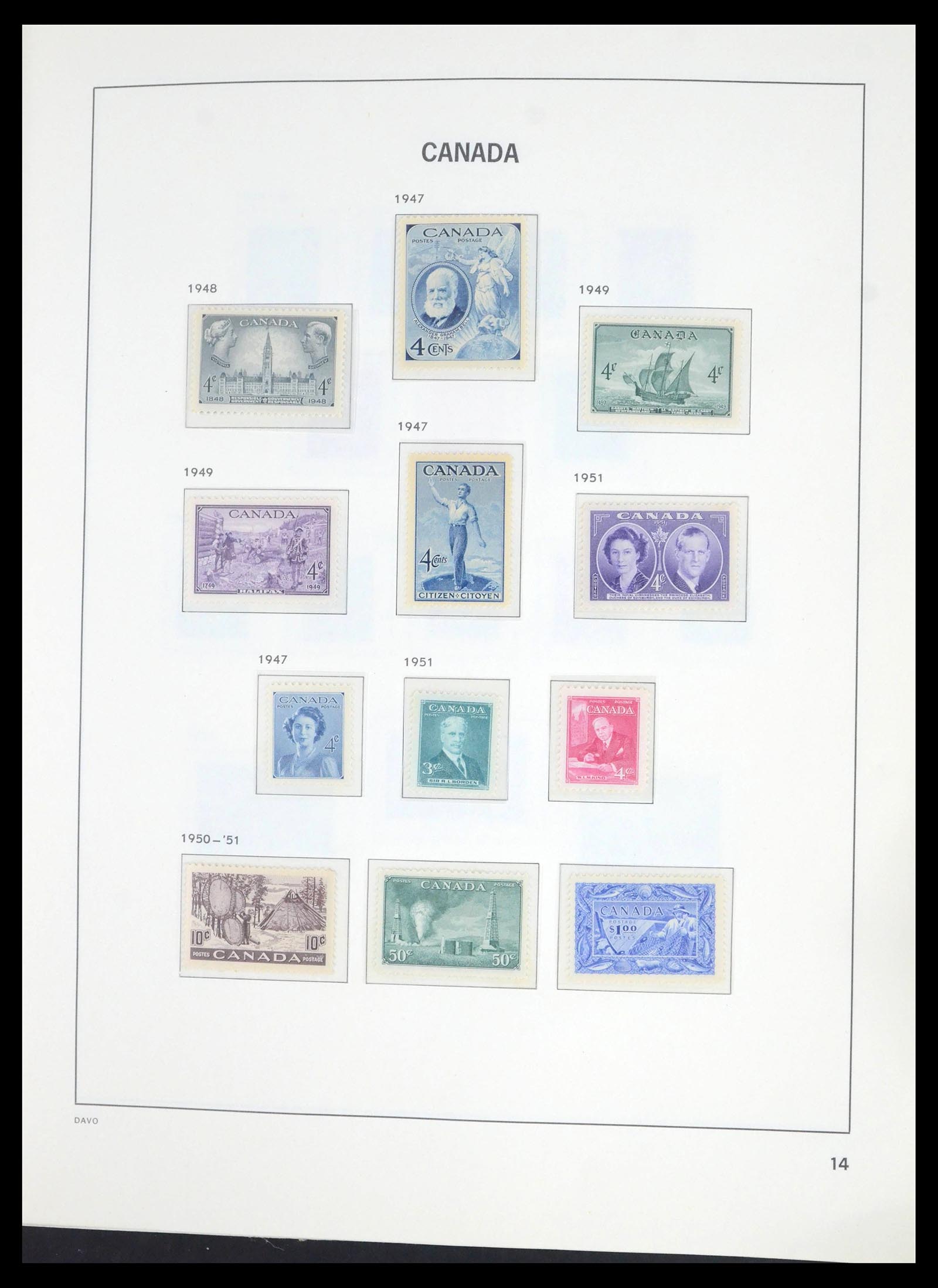 39694 0018 - Postzegelverzameling 39694 Canada 1859-1983.