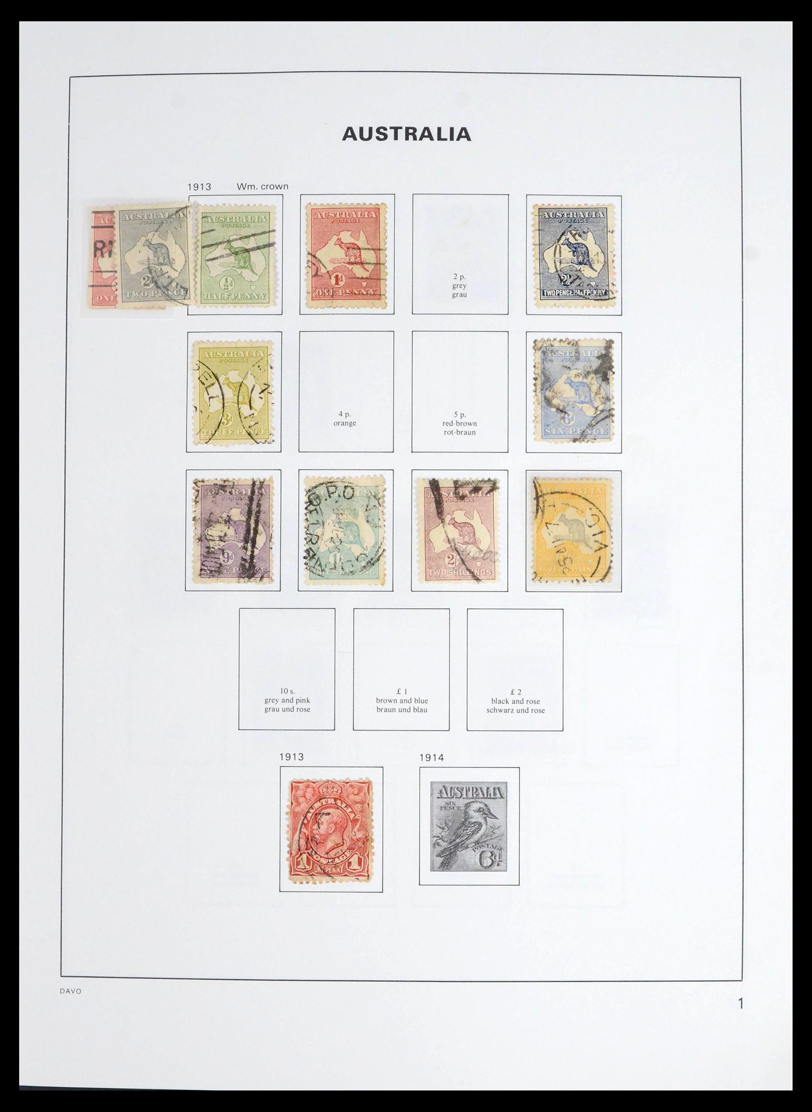 39699 0001 - Stamp collection 39699 Australia 1913-1999.