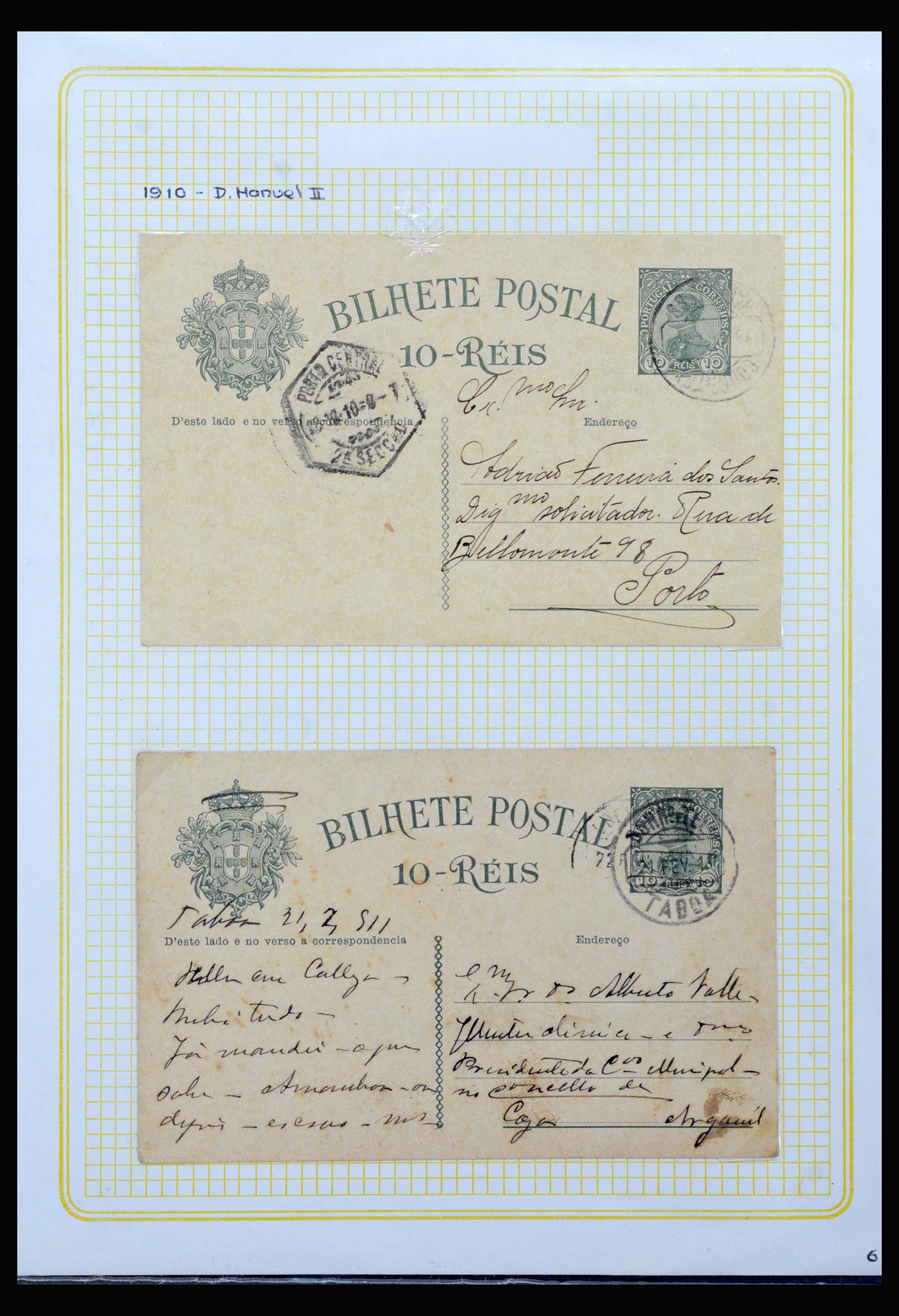 39707 0002 - Postzegelverzameling 39707 Portugal postwaardestukken 1880-1985.