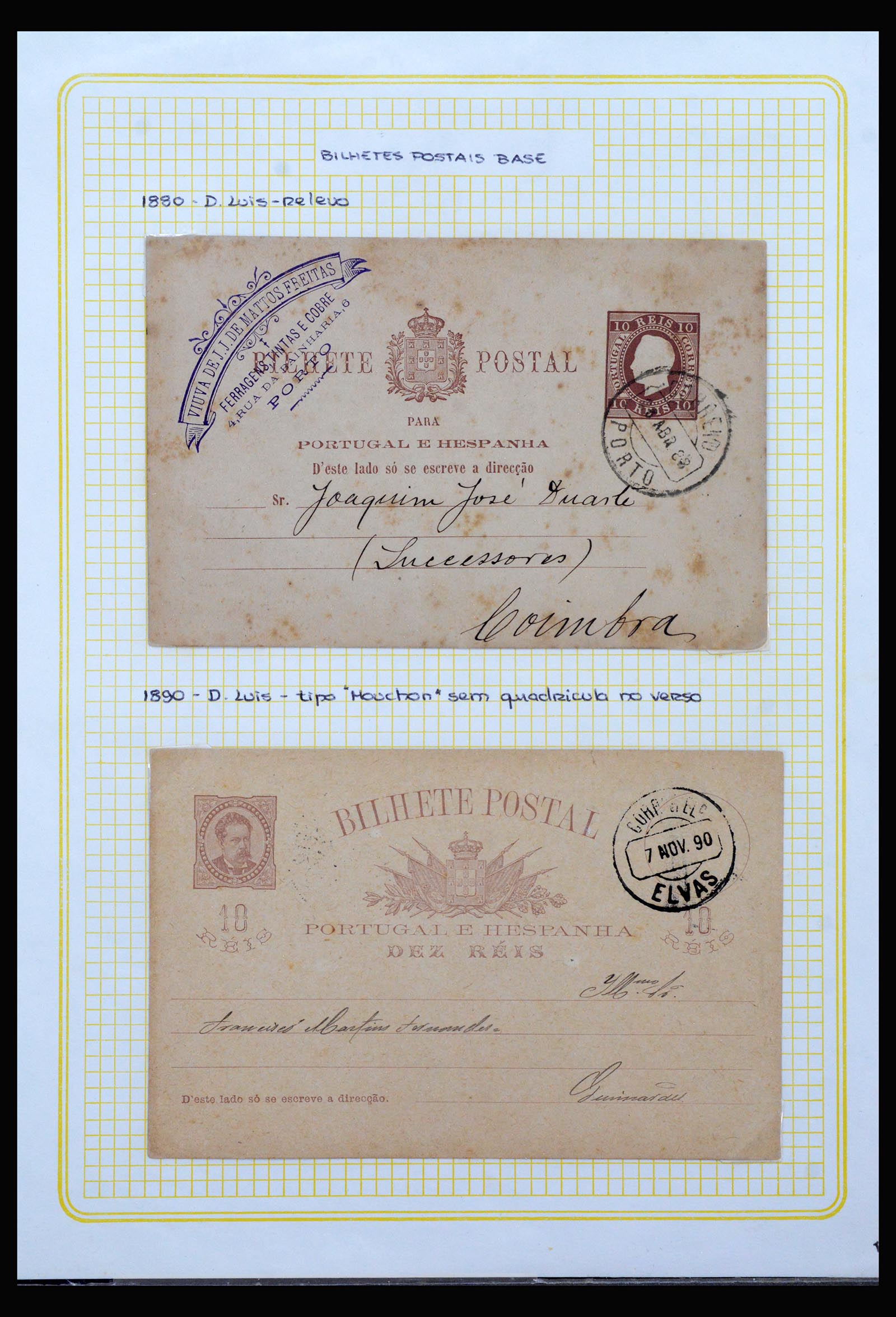 39707 0003 - Postzegelverzameling 39707 Portugal postwaardestukken 1880-1985.