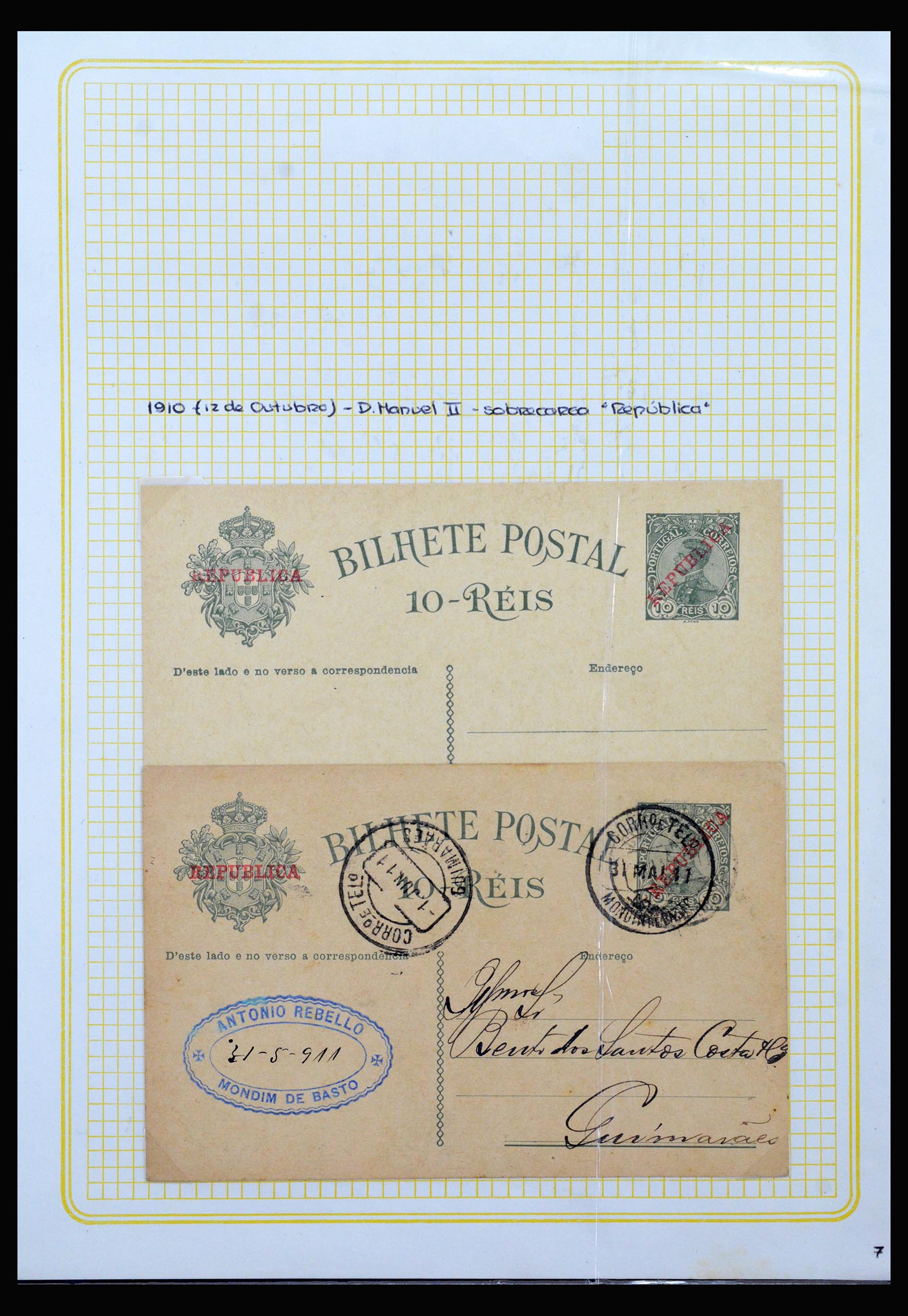39707 0004 - Postzegelverzameling 39707 Portugal postwaardestukken 1880-1985.