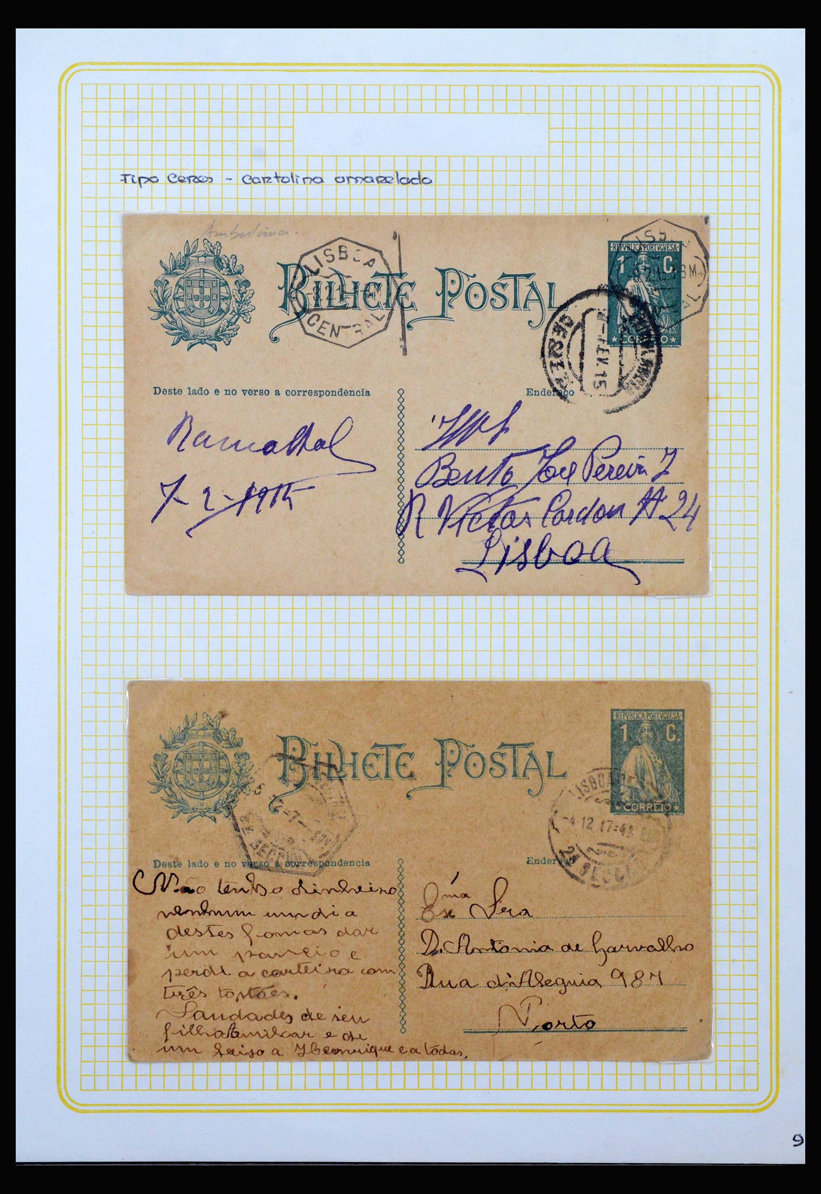 39707 0006 - Postzegelverzameling 39707 Portugal postwaardestukken 1880-1985.