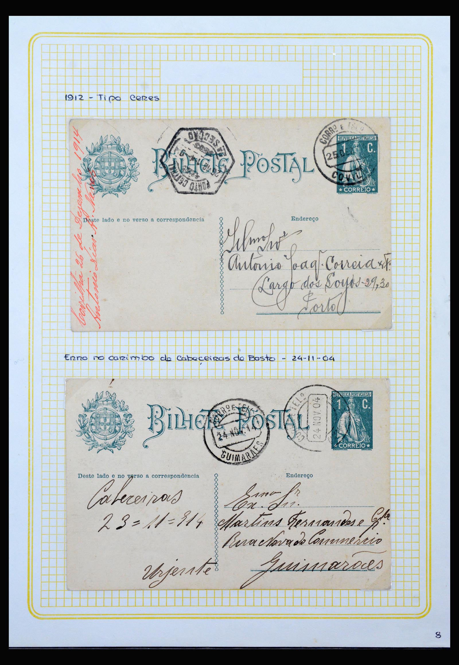 39707 0007 - Postzegelverzameling 39707 Portugal postwaardestukken 1880-1985.