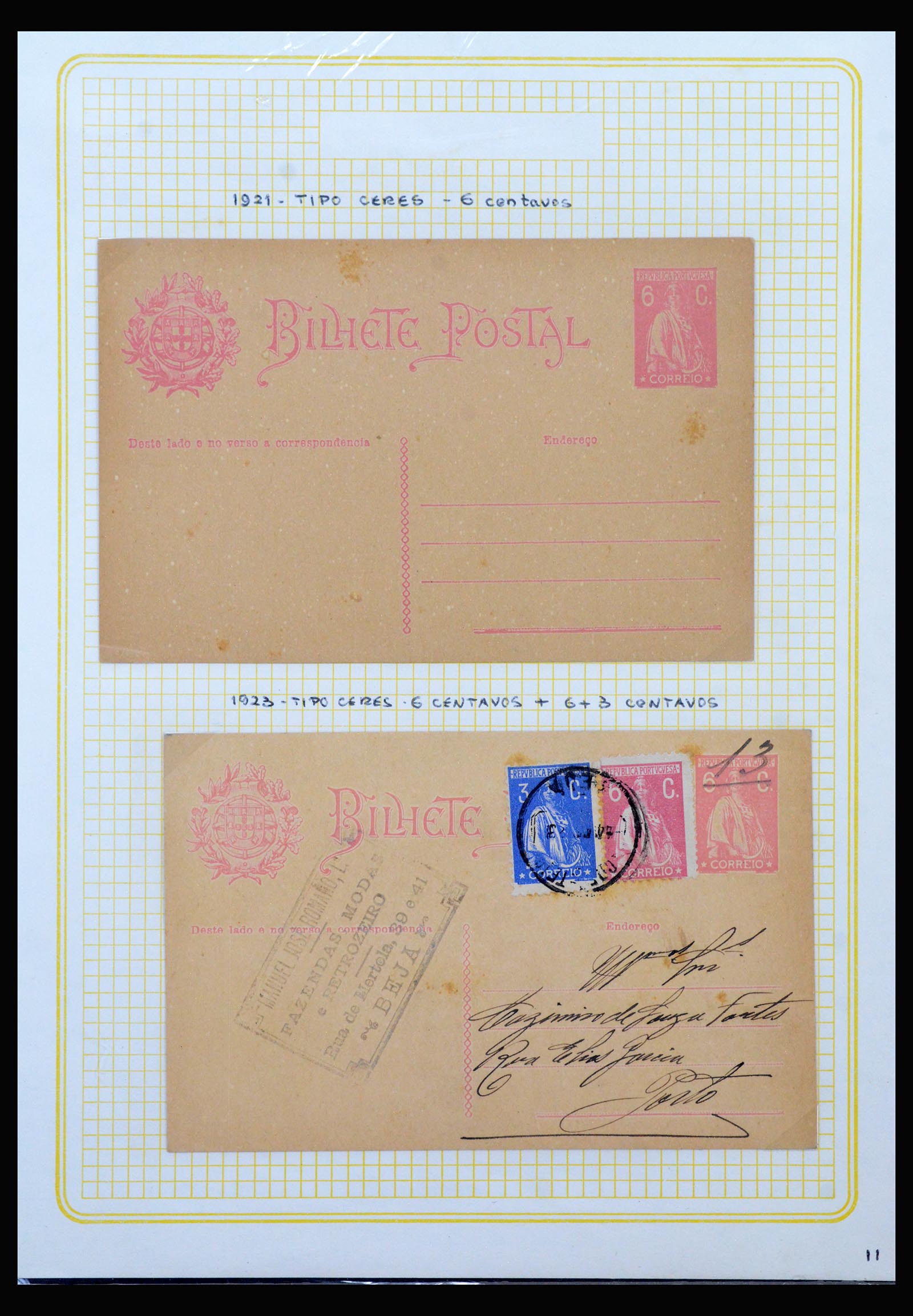39707 0009 - Postzegelverzameling 39707 Portugal postwaardestukken 1880-1985.