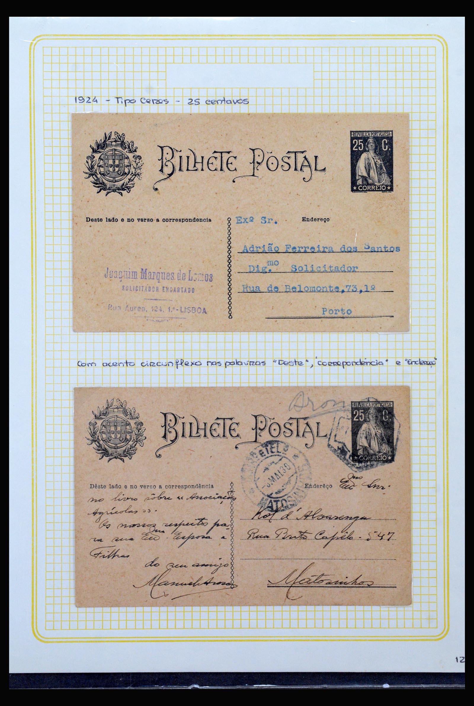 39707 0010 - Postzegelverzameling 39707 Portugal postwaardestukken 1880-1985.