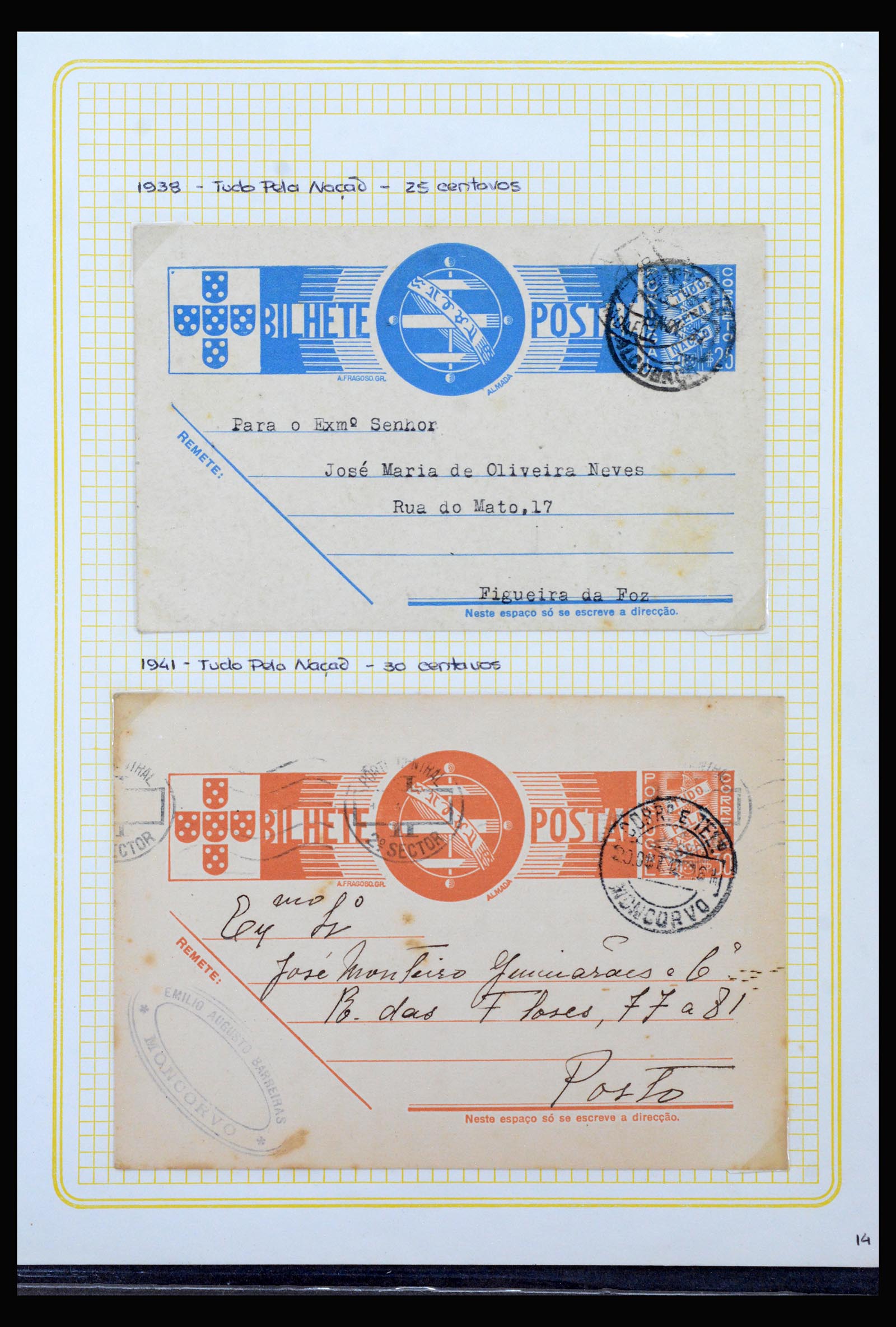 39707 0012 - Postzegelverzameling 39707 Portugal postwaardestukken 1880-1985.
