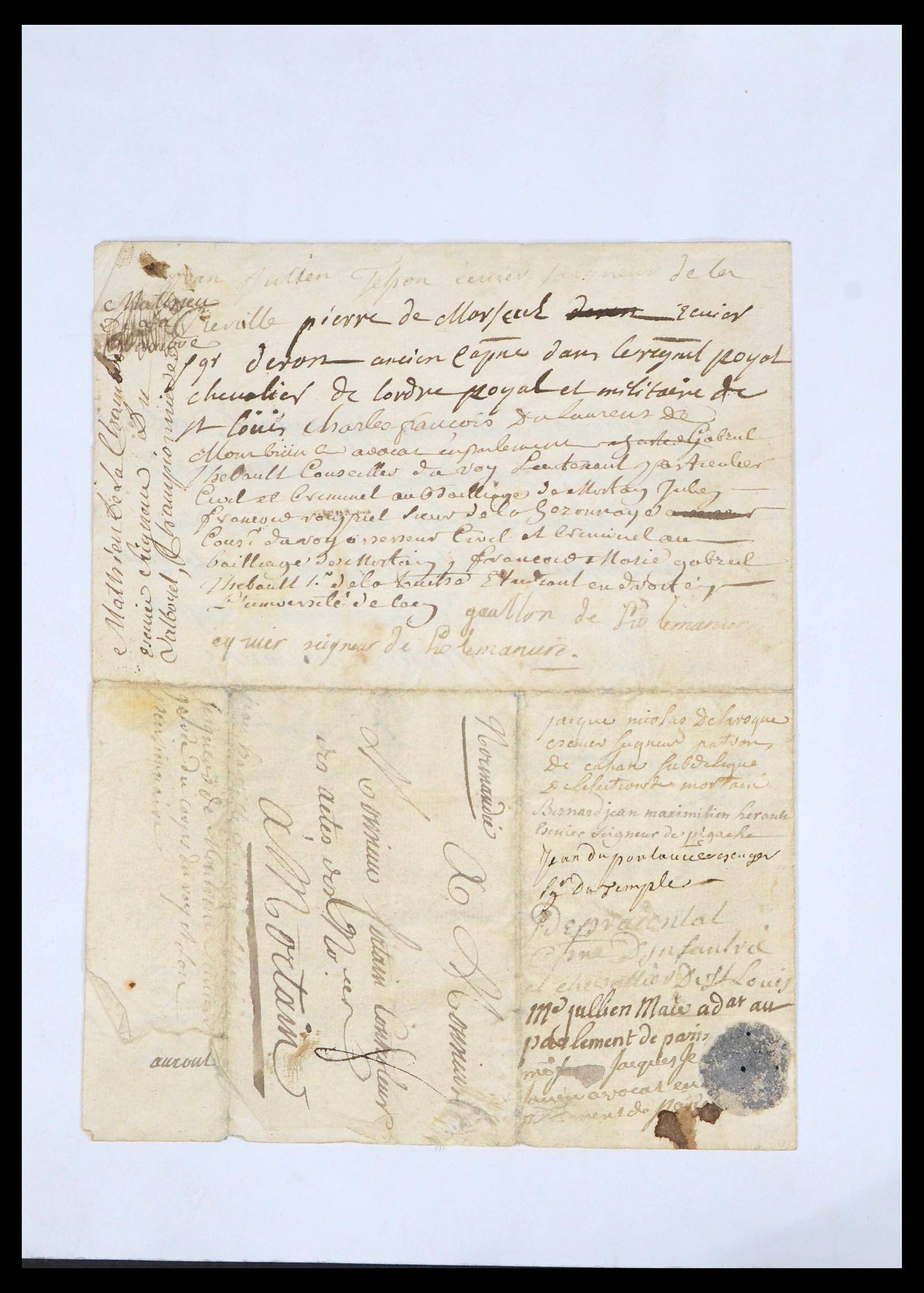 39709 0007 - Postzegelverzameling 39709 Frankrijk brieven 1766-1862.