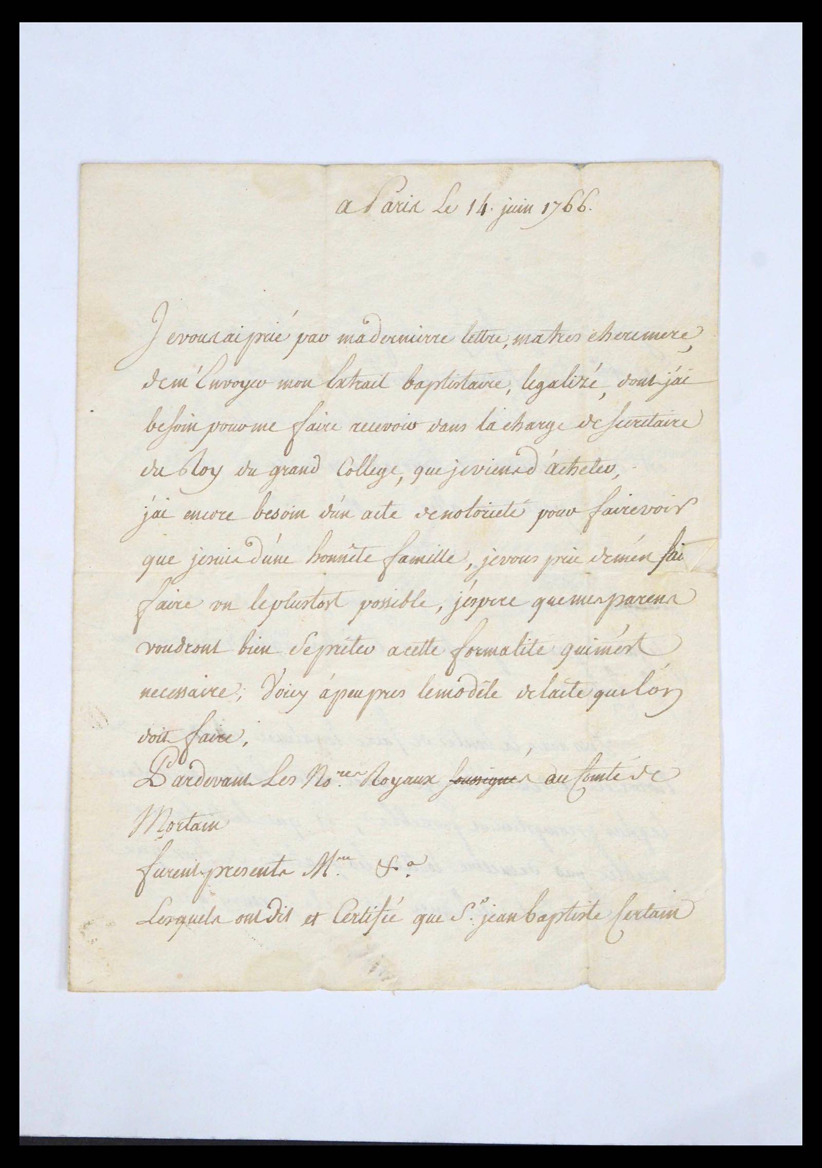 39709 0008 - Postzegelverzameling 39709 Frankrijk brieven 1766-1862.