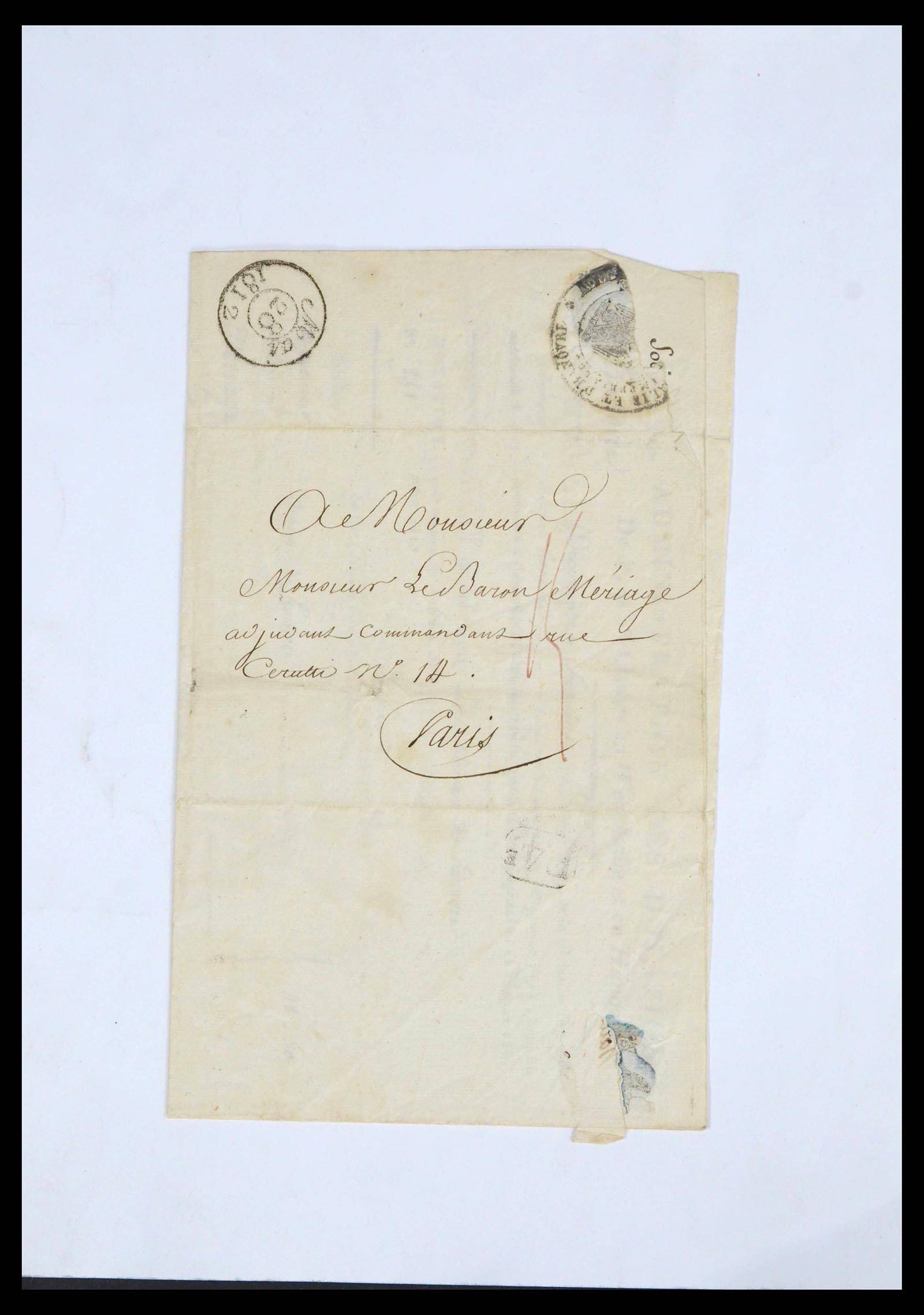 39709 0011 - Postzegelverzameling 39709 Frankrijk brieven 1766-1862.