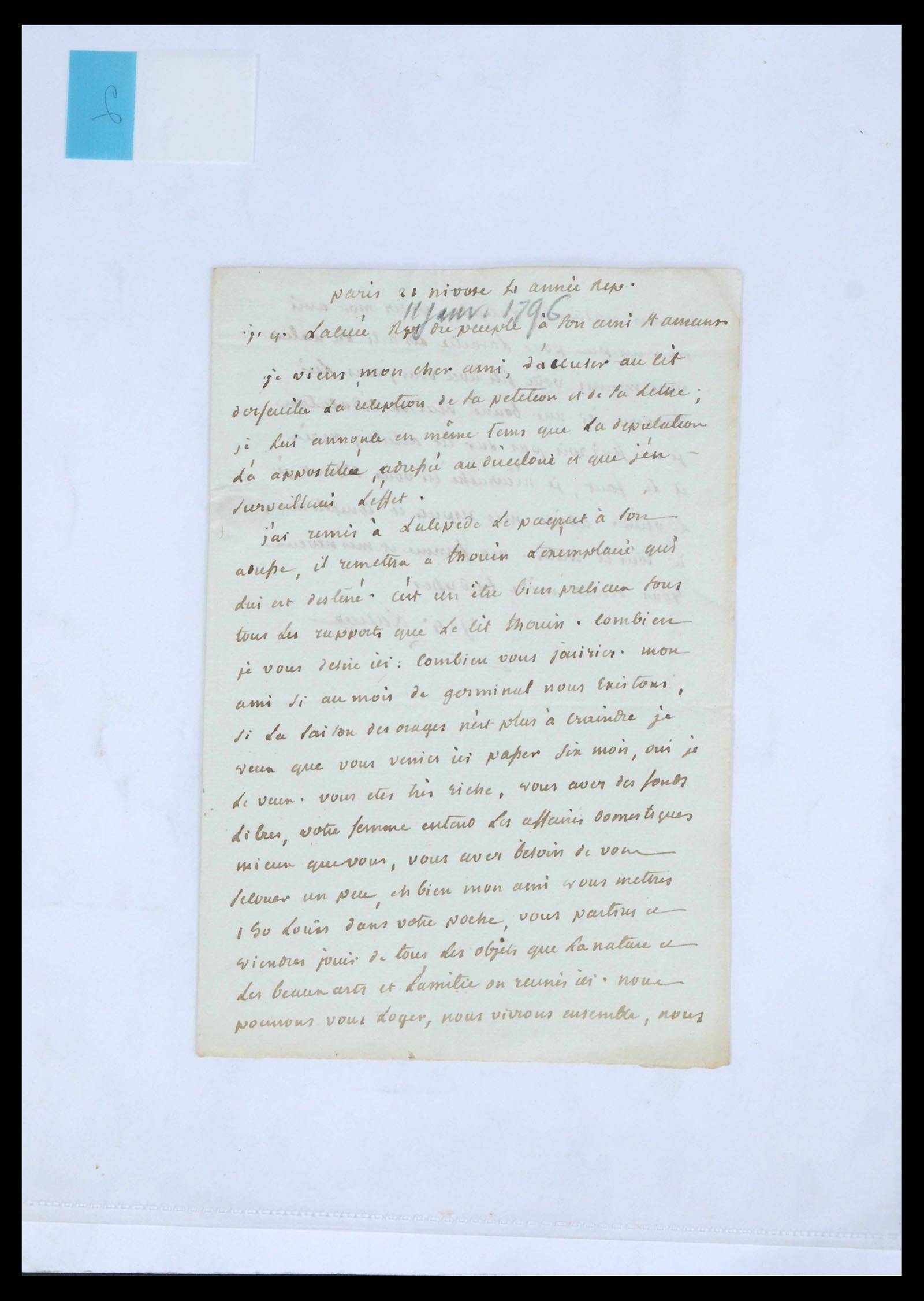 39709 0017 - Postzegelverzameling 39709 Frankrijk brieven 1766-1862.