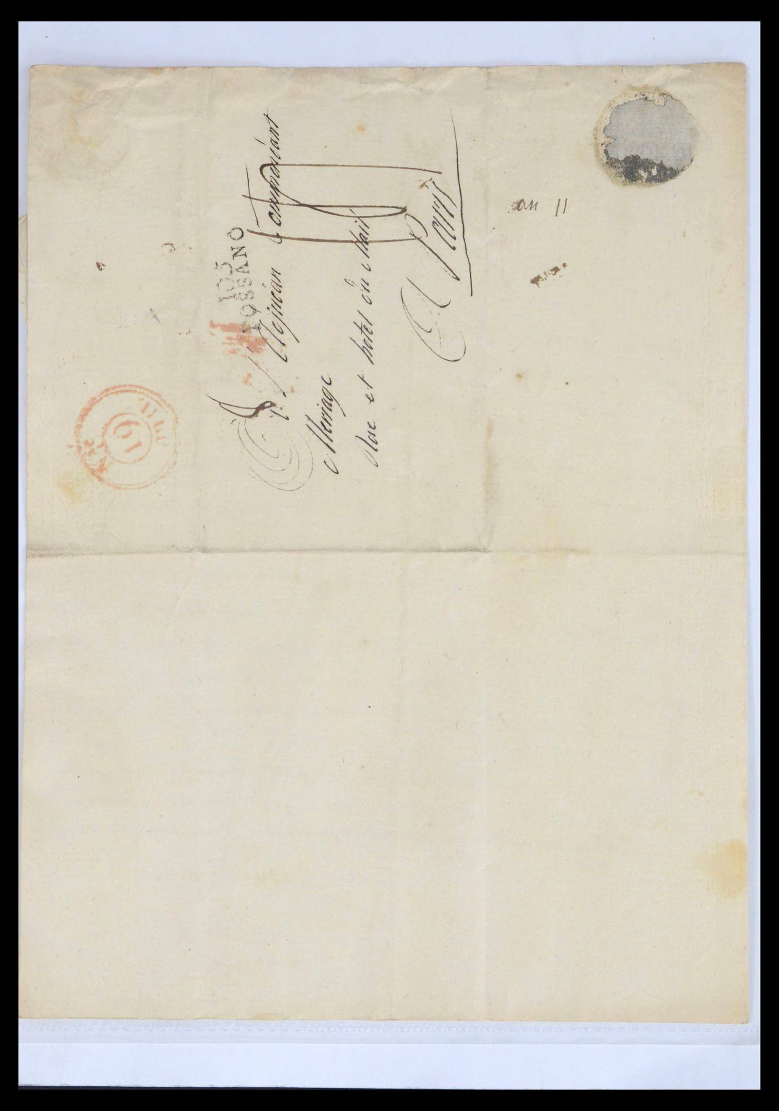 39709 0020 - Postzegelverzameling 39709 Frankrijk brieven 1766-1862.