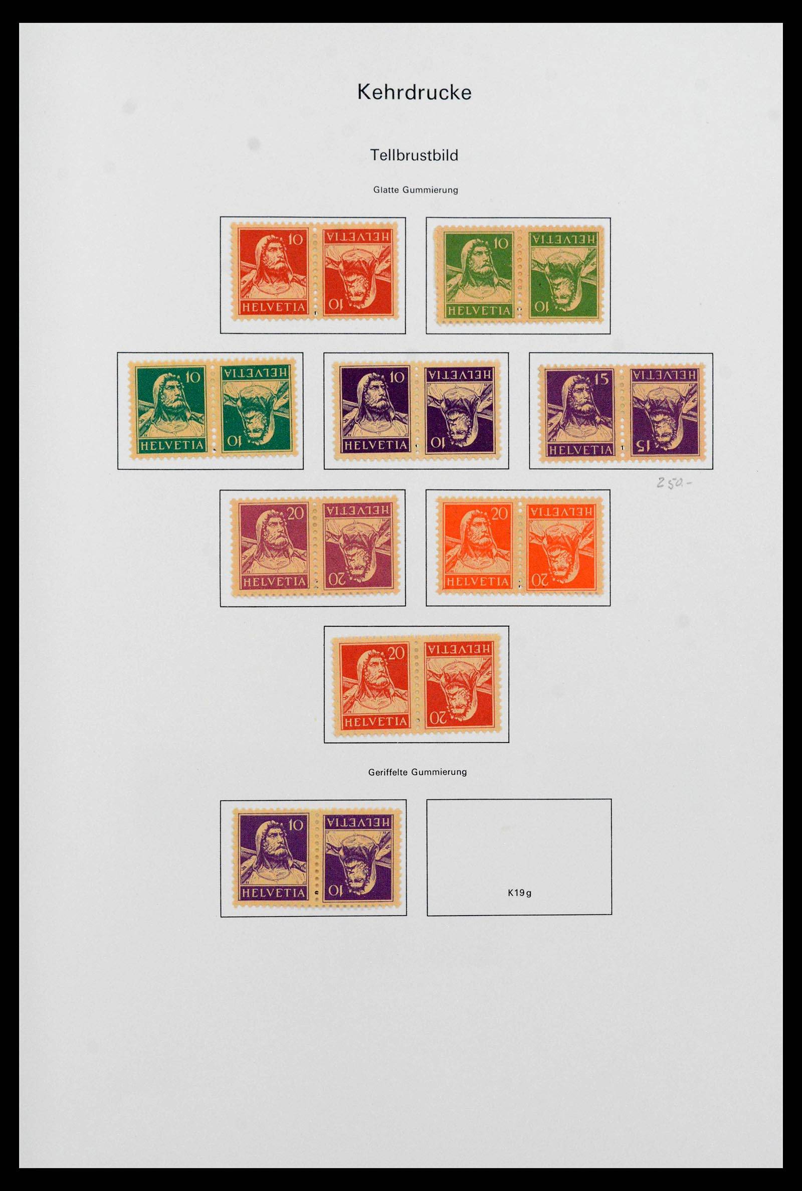 39717 0002 - Postzegelverzameling 39717 Zwitserland combinaties 1910-1997.