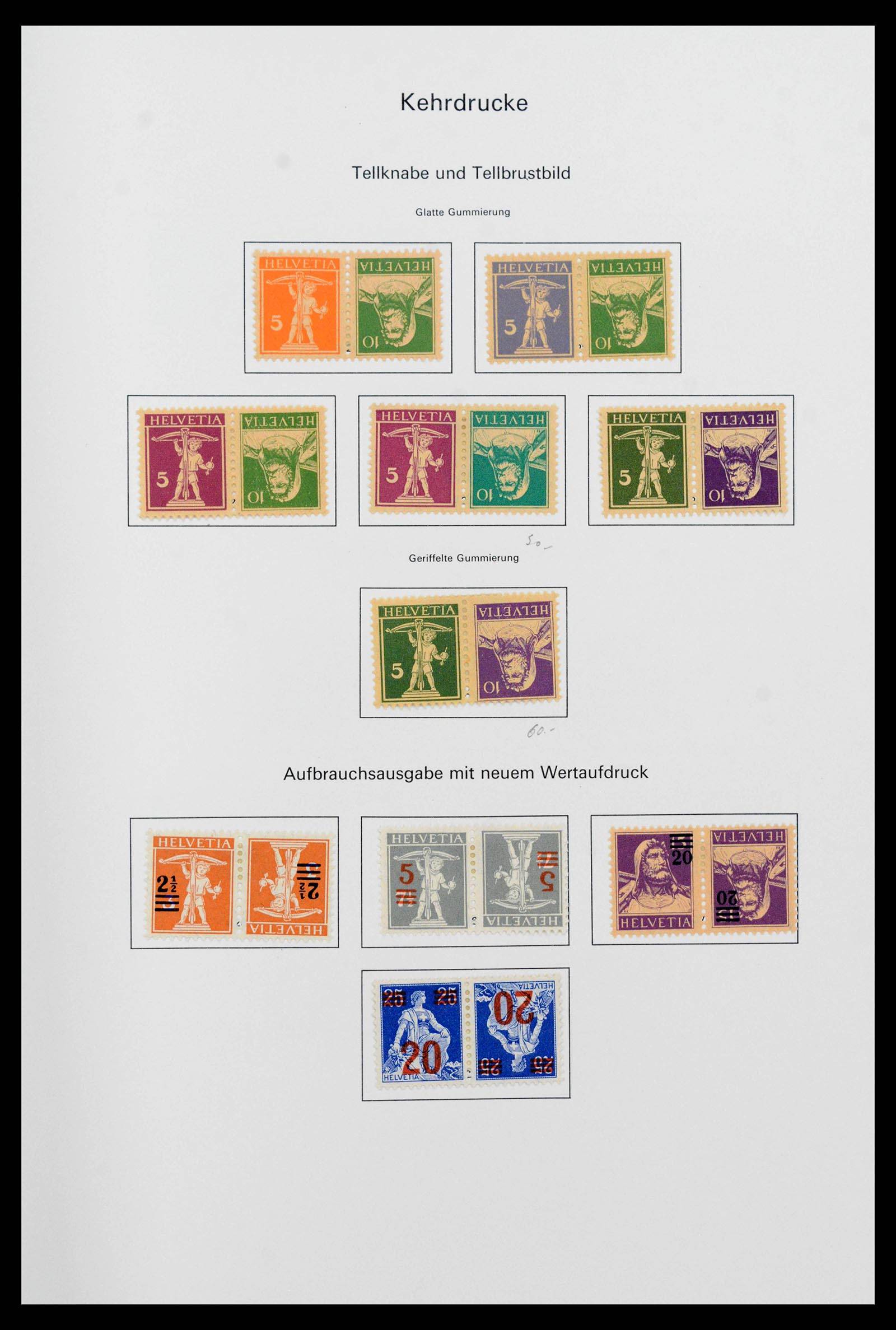 39717 0003 - Postzegelverzameling 39717 Zwitserland combinaties 1910-1997.