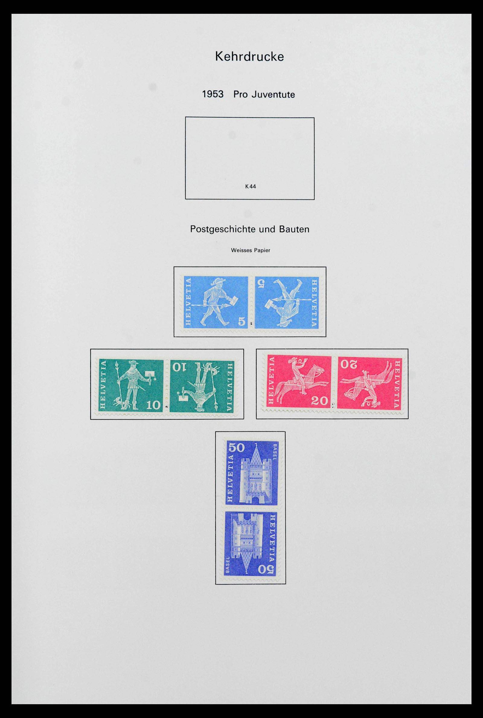 39717 0006 - Postzegelverzameling 39717 Zwitserland combinaties 1910-1997.